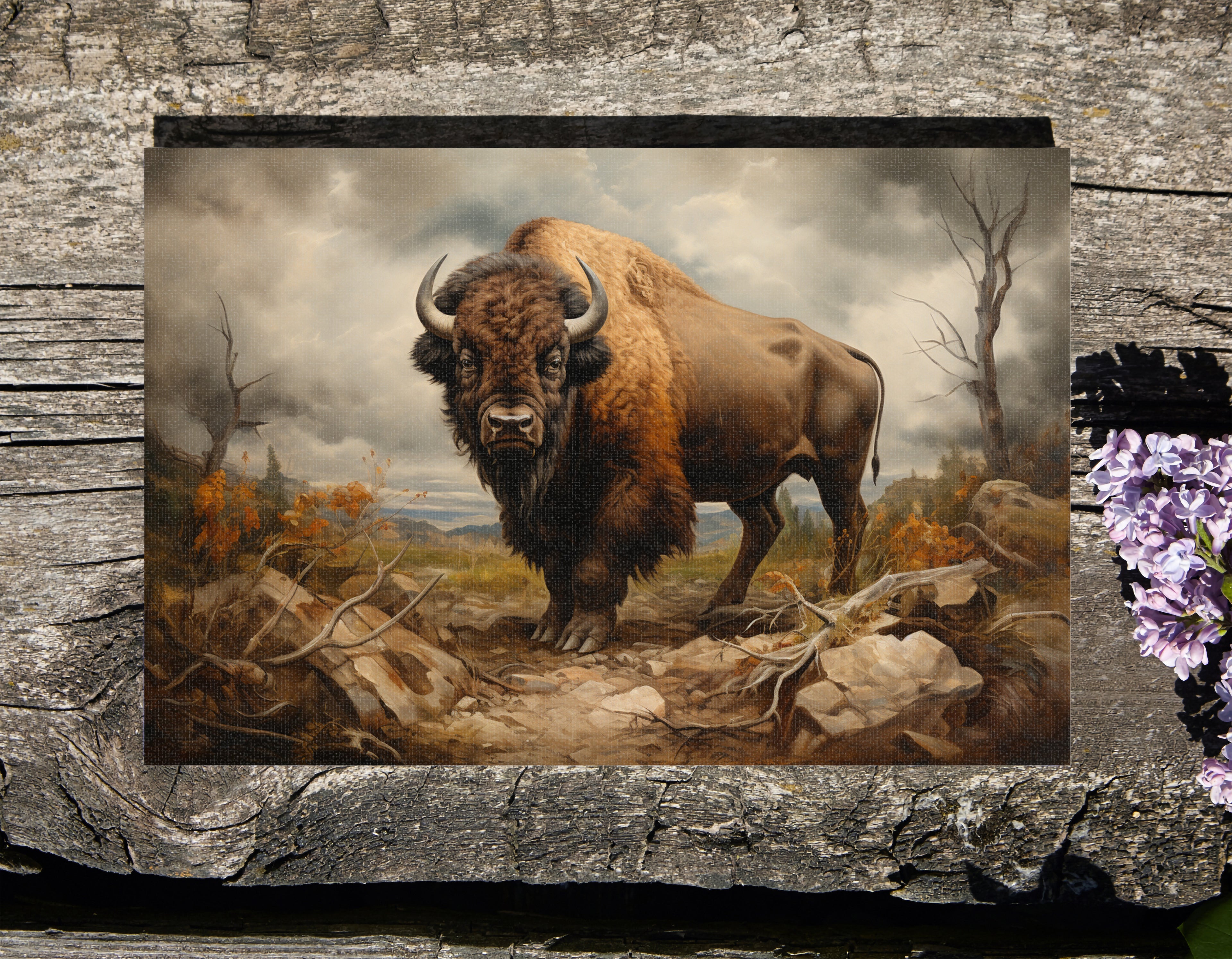 .75" Matte Canvas - Thundering Prairie King