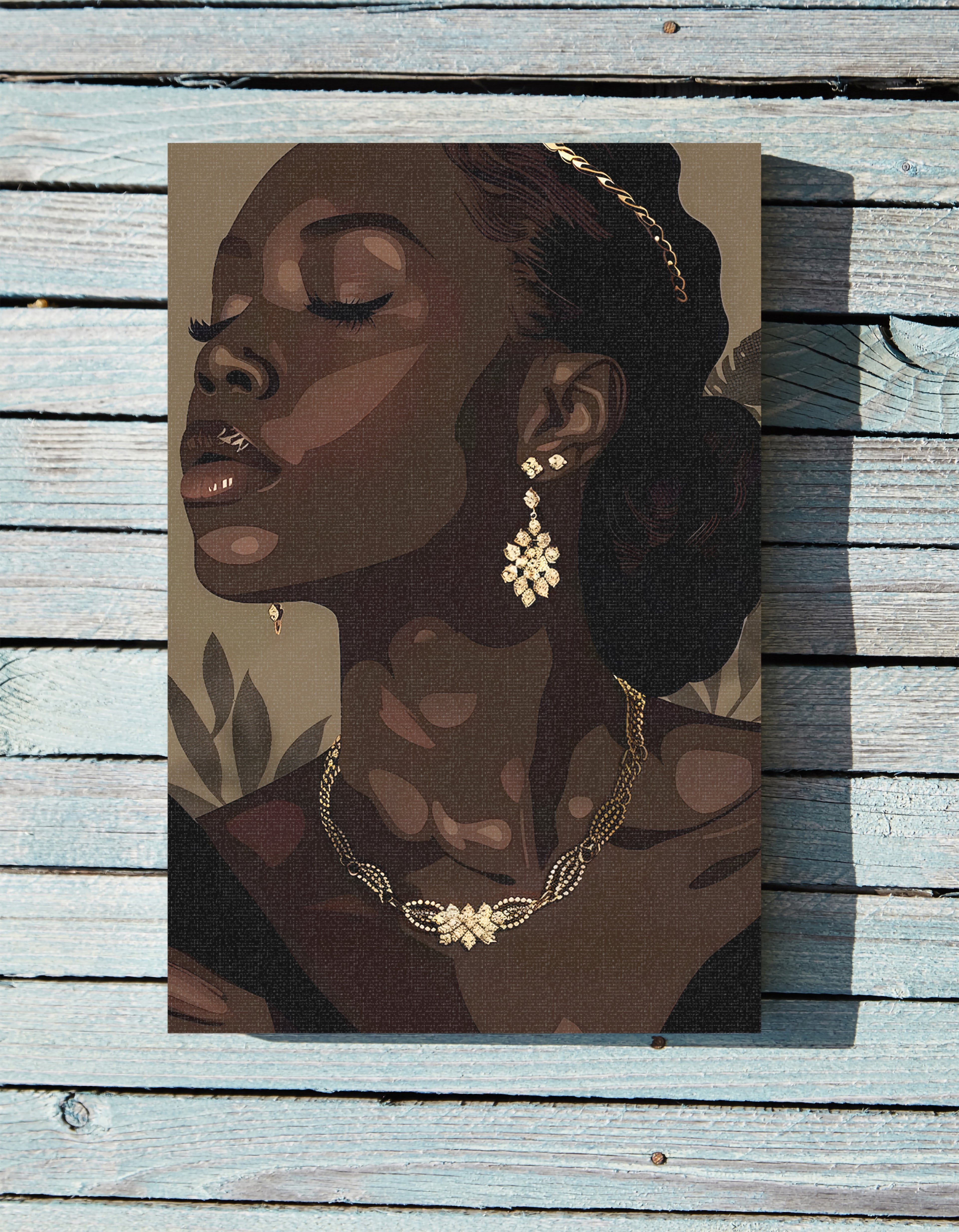 .75" Matte Canvas - Golden Melanin Muse