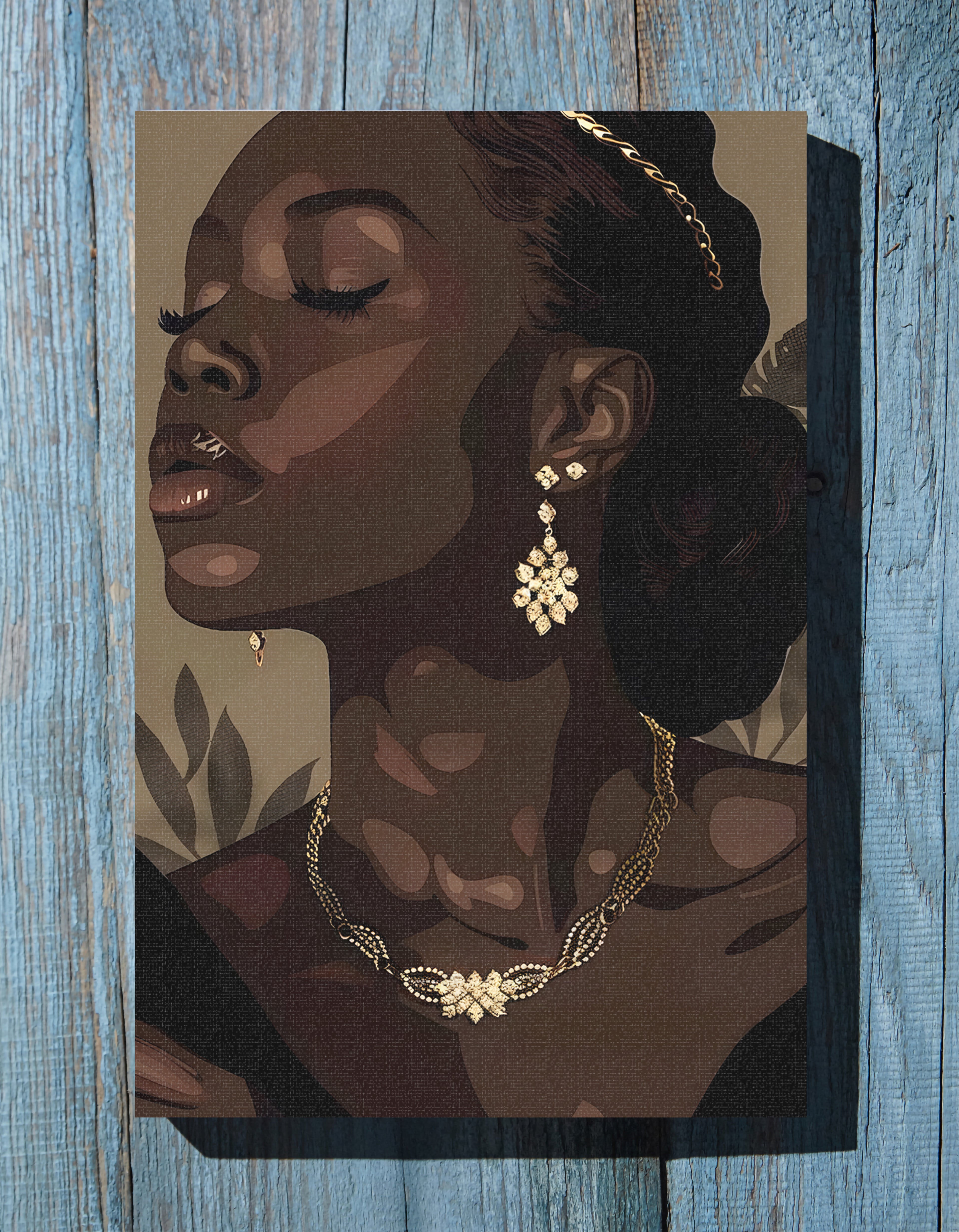 .75" Matte Canvas - Golden Melanin Muse