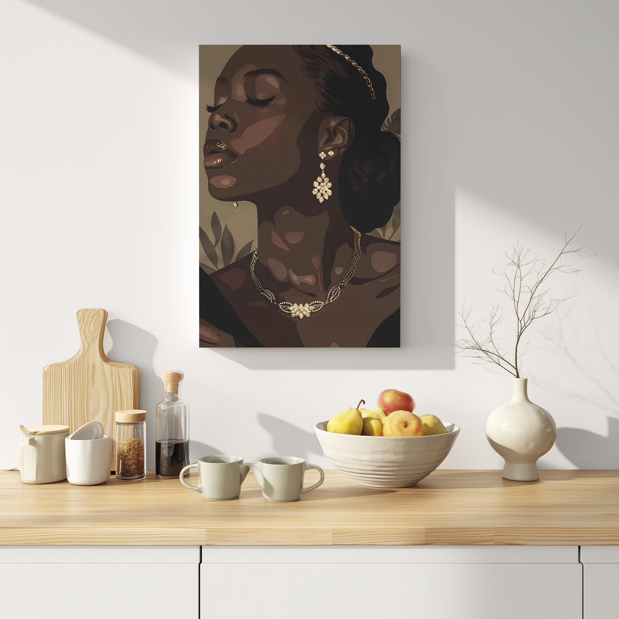 .75" Matte Canvas - Golden Melanin Muse