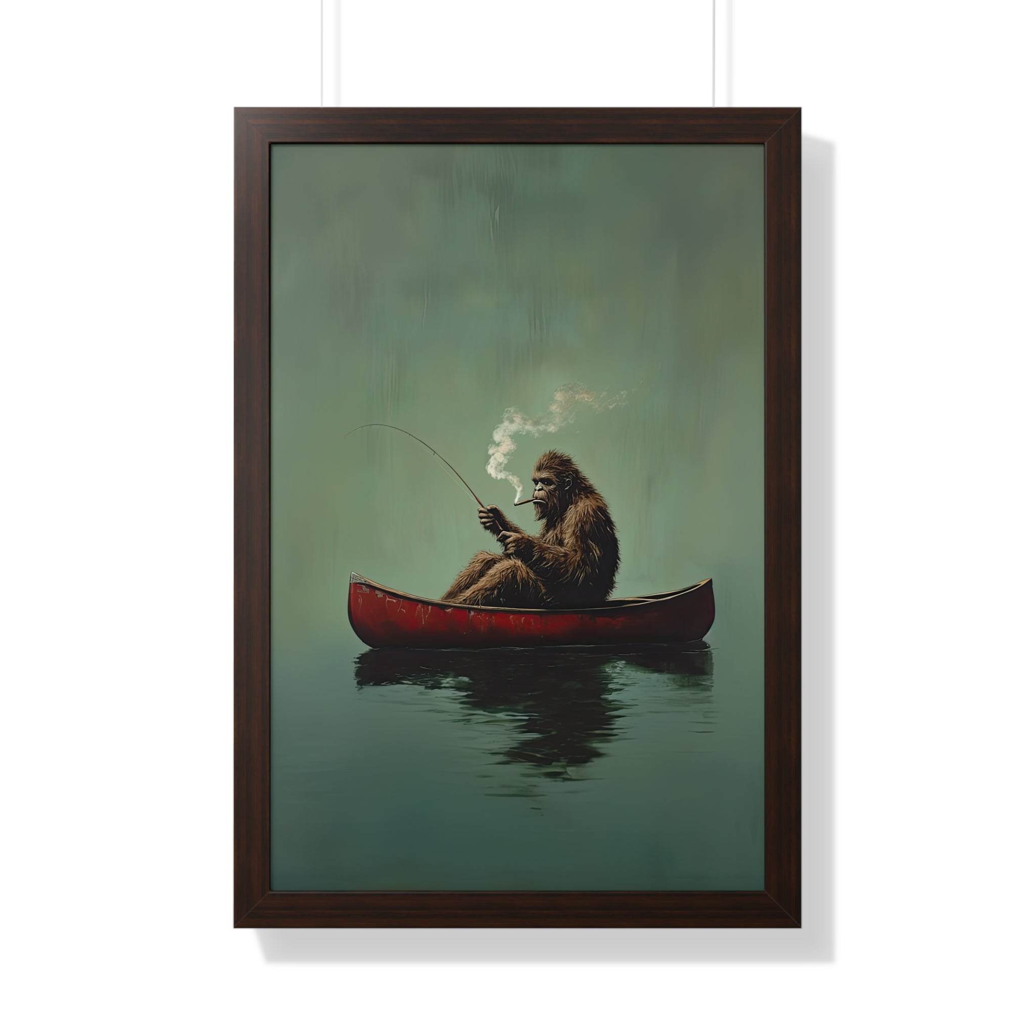 Framed Paper Print - Bigfoot Canoe Adventure