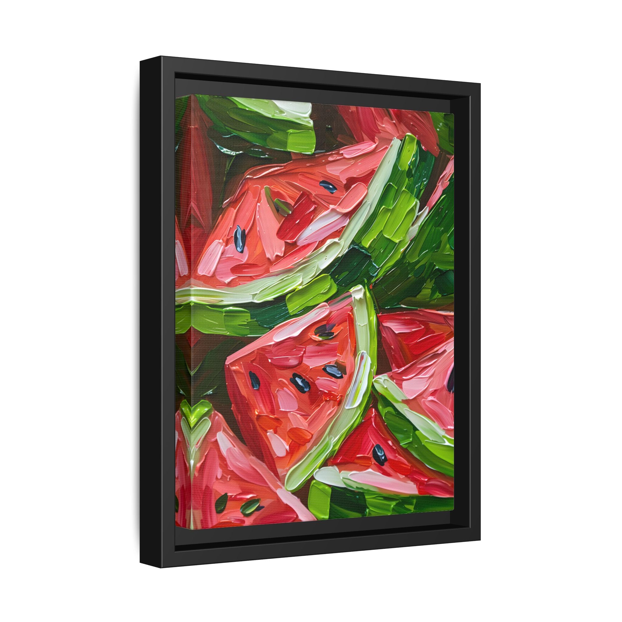 Framed Canvas - Juicy Watermelon Slices