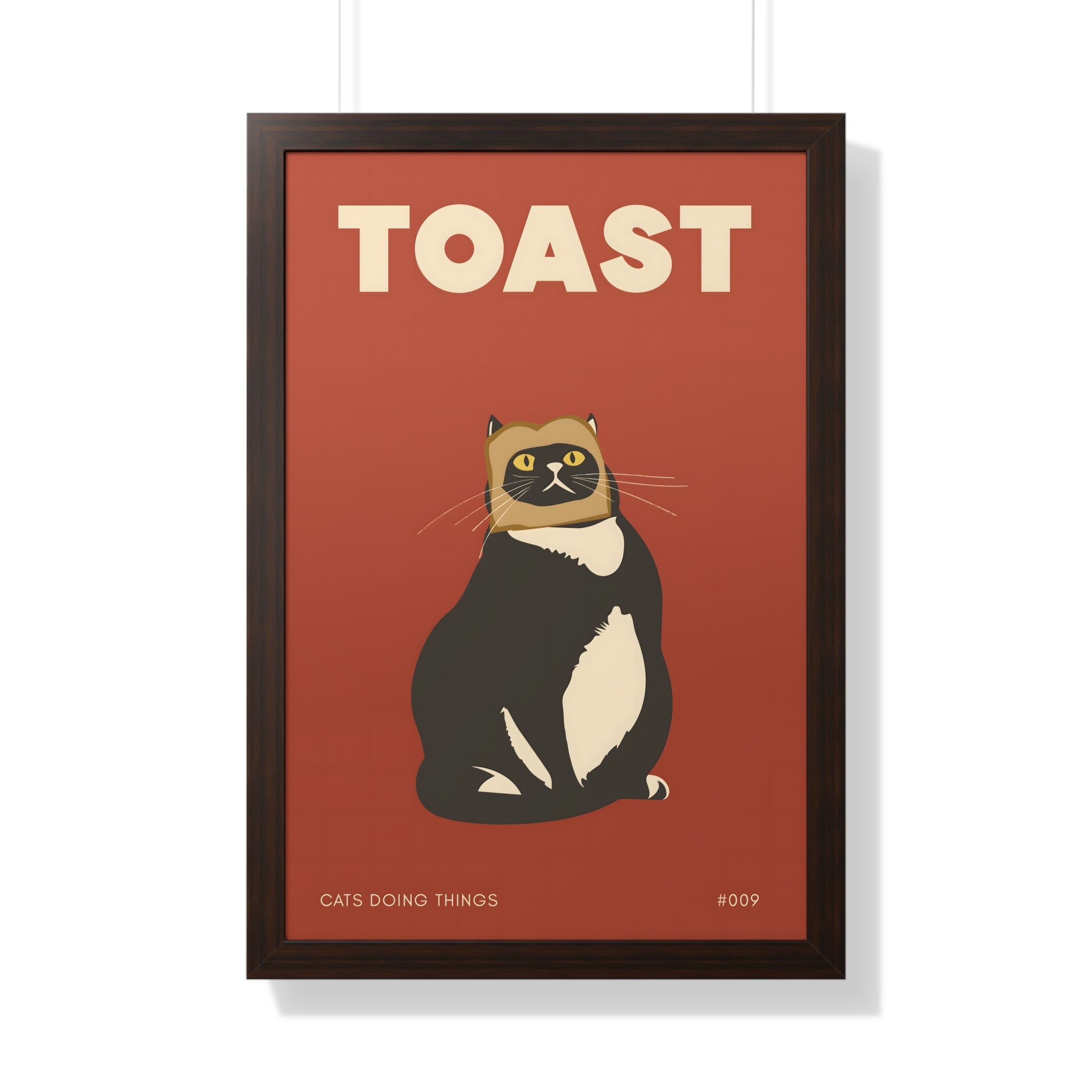 Framed Paper Print - Toasted Feline Fancy
