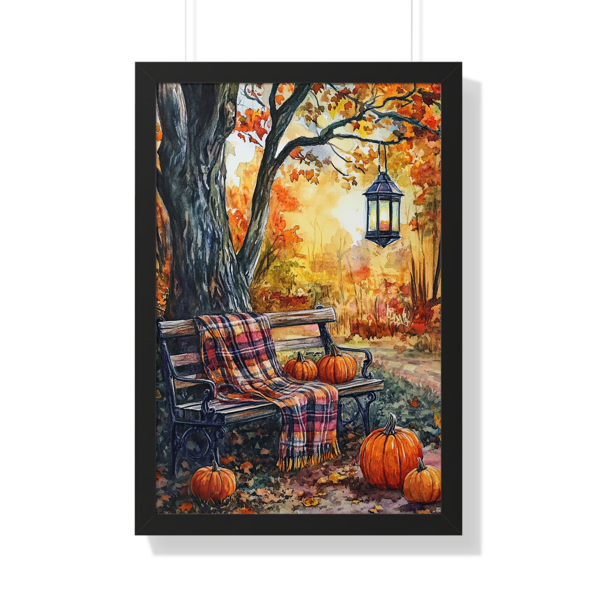 Framed Paper Print - Golden Pause in Fall
