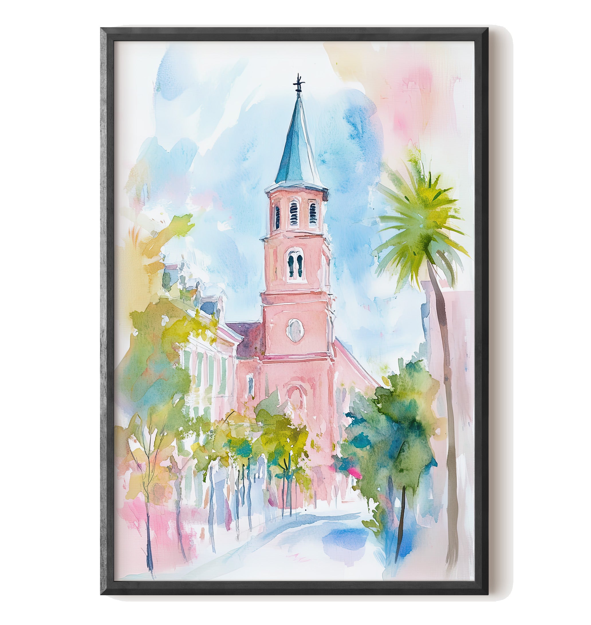 Charleston Steeple in Pastel Haze