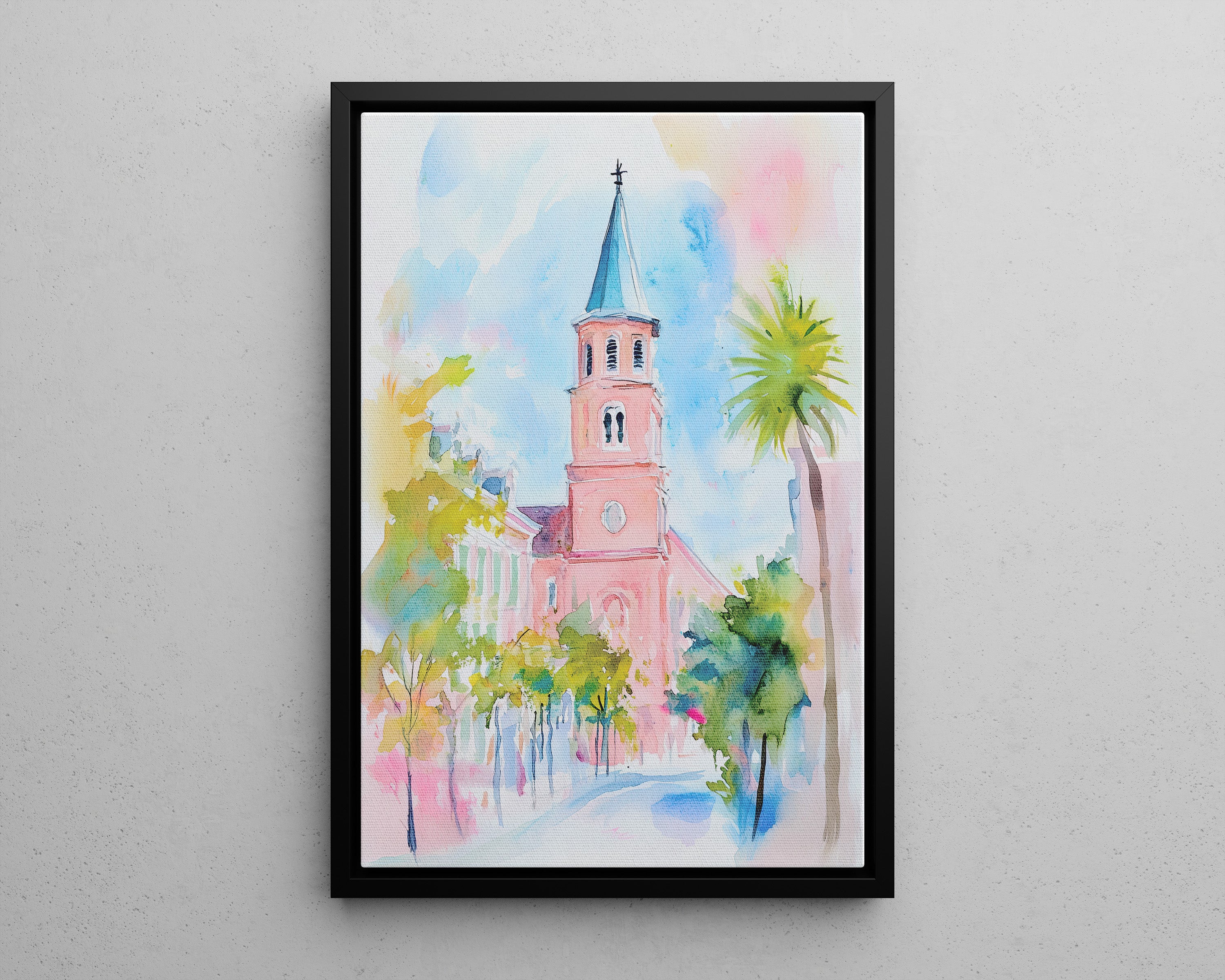 Charleston Steeple in Pastel Haze