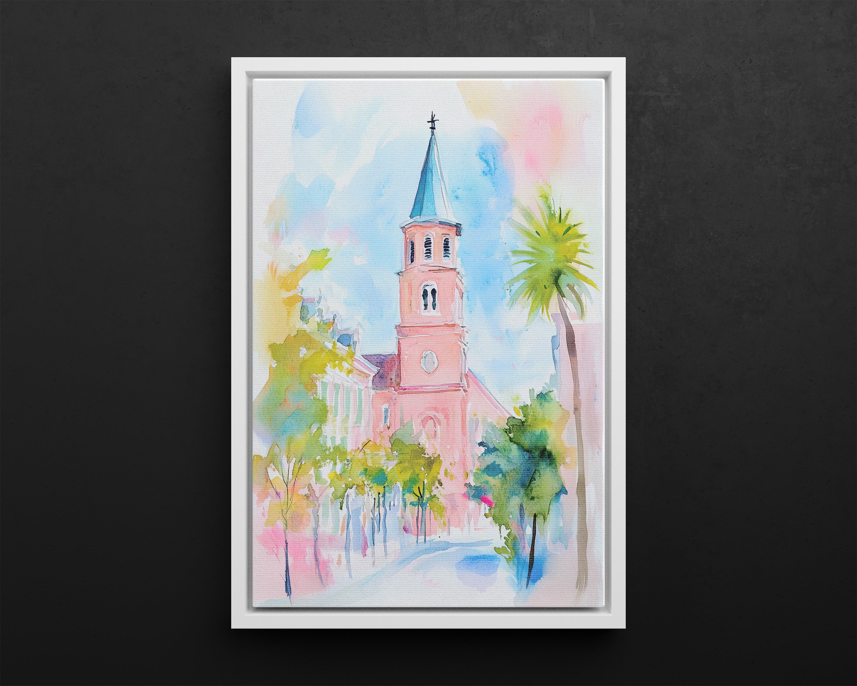 Charleston Steeple in Pastel Haze