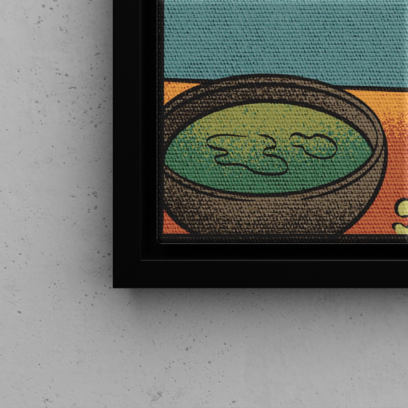 Framed Canvas - Unimpressed Cat Meme Ukiyo-e