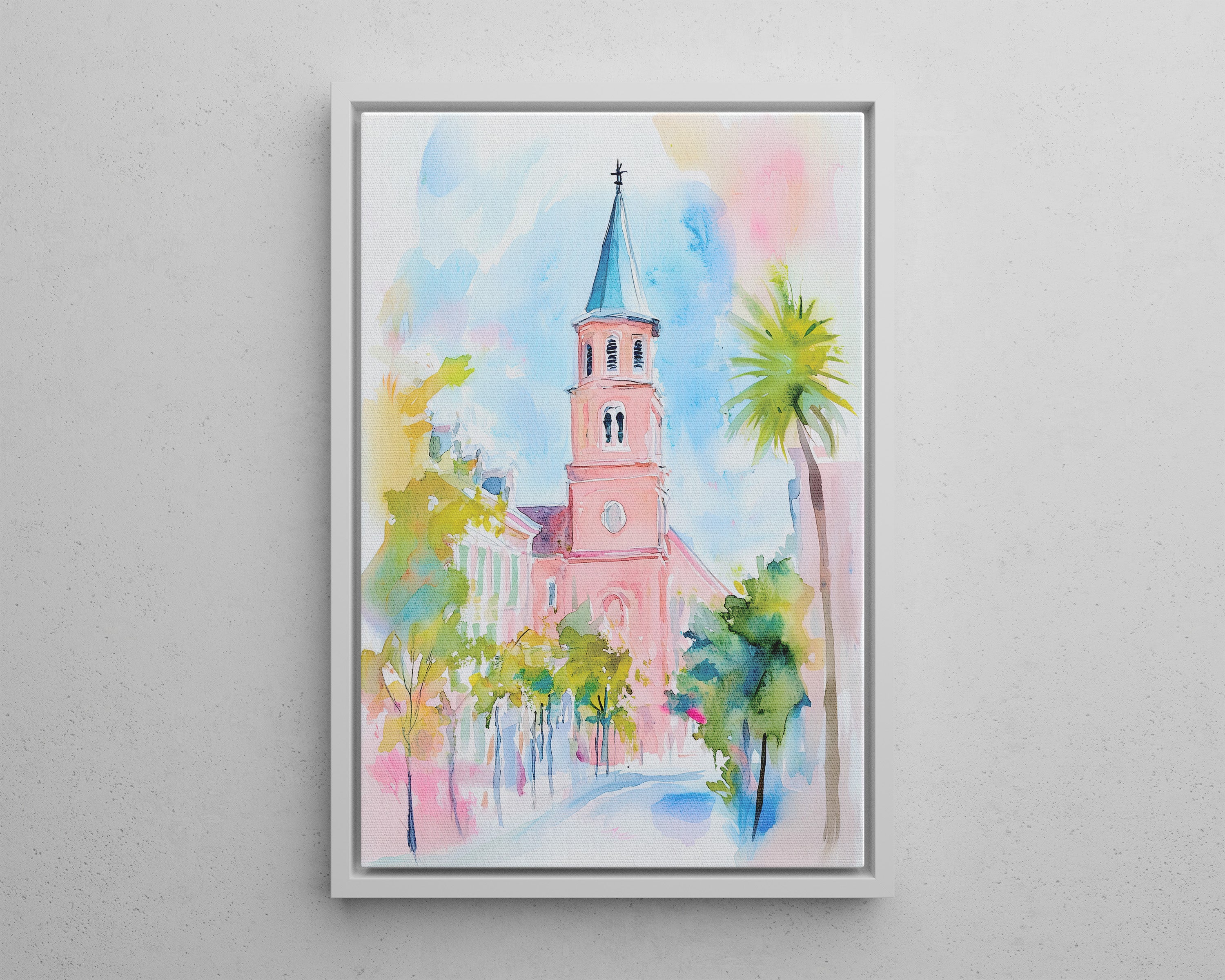 Charleston Steeple in Pastel Haze