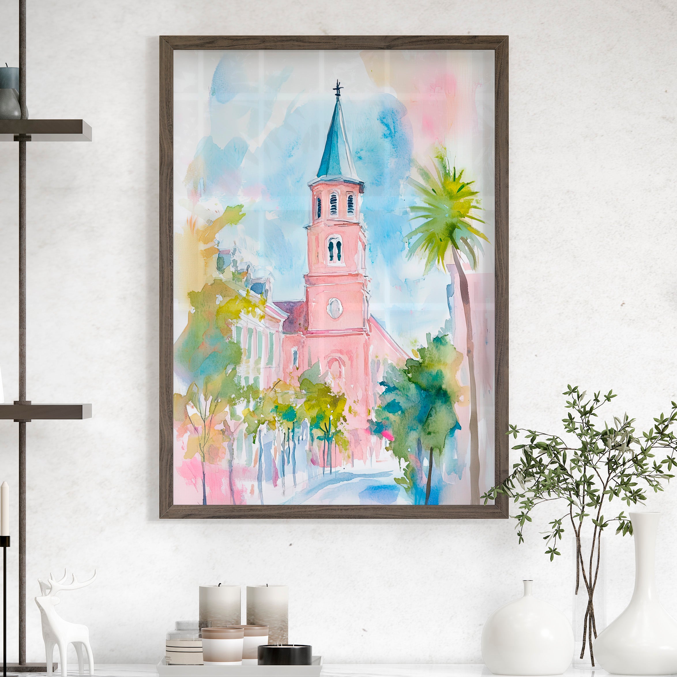 Charleston Steeple in Pastel Haze
