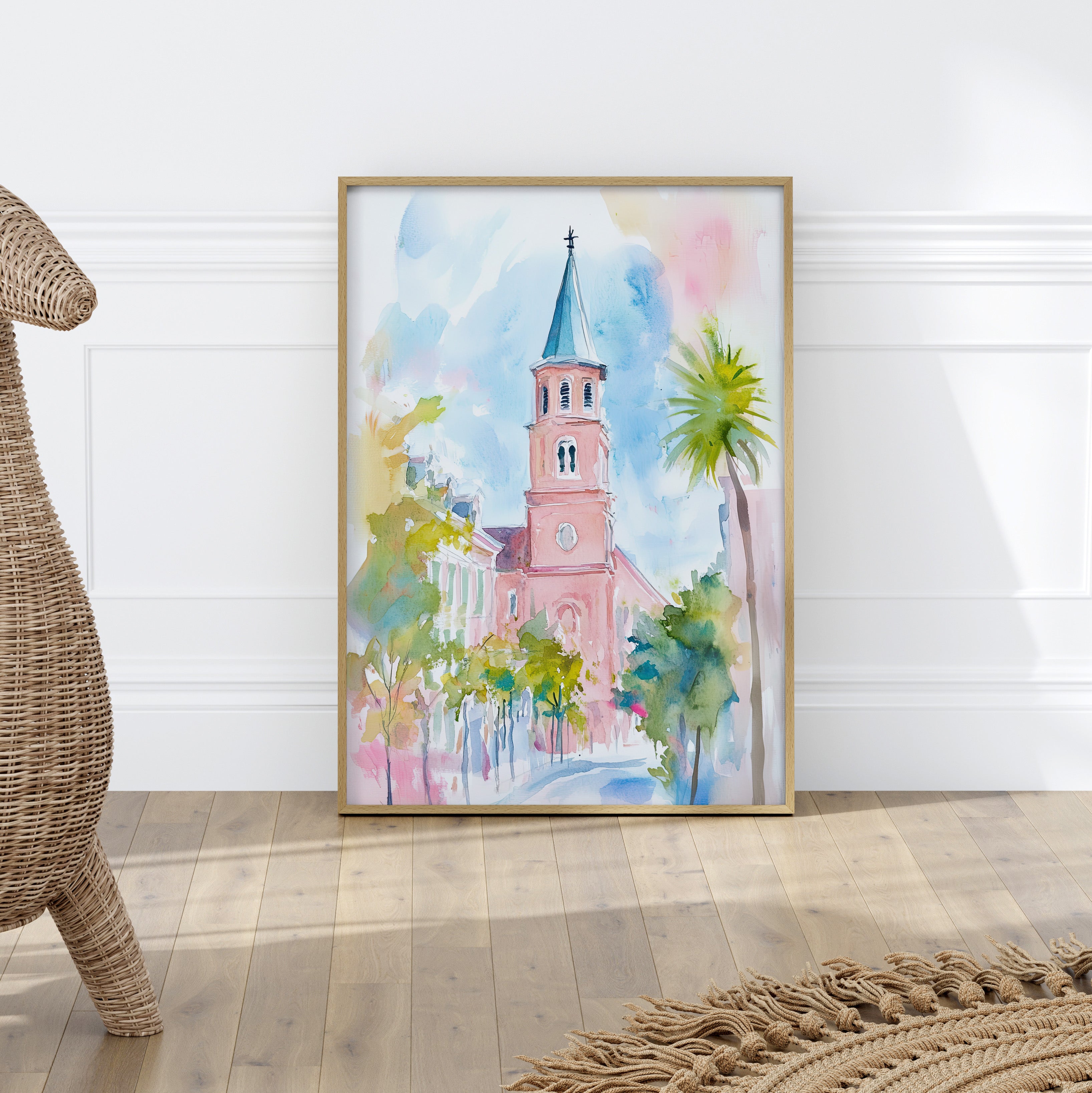 Charleston Steeple in Pastel Haze