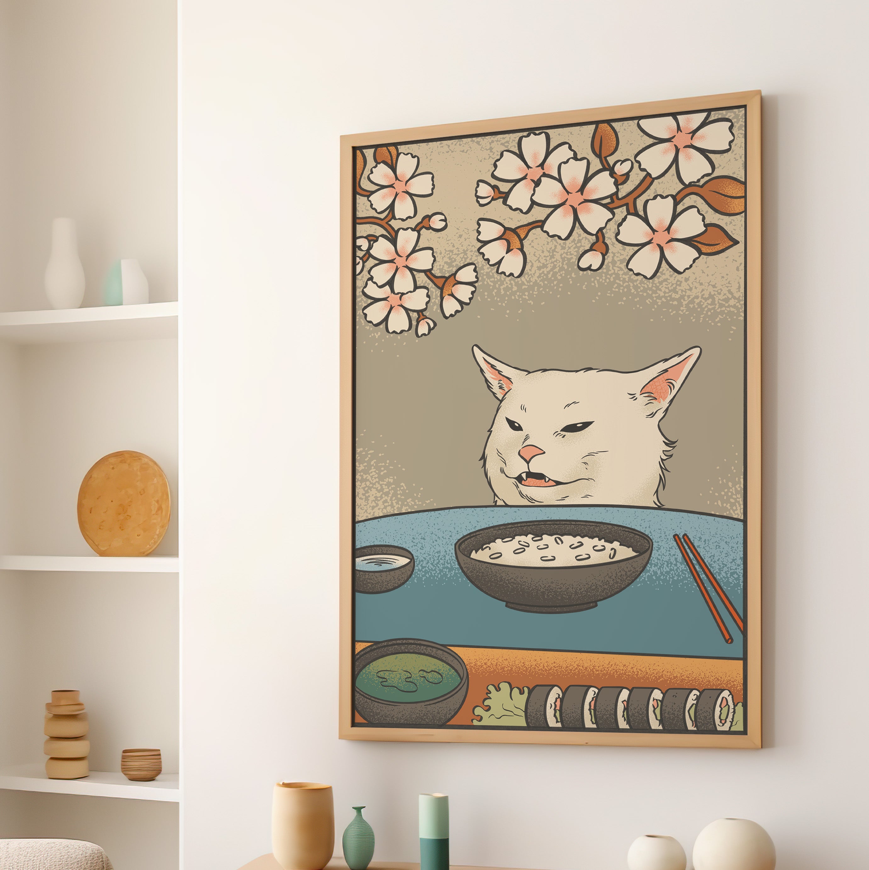 Unimpressed Cat Meme Ukiyo-e