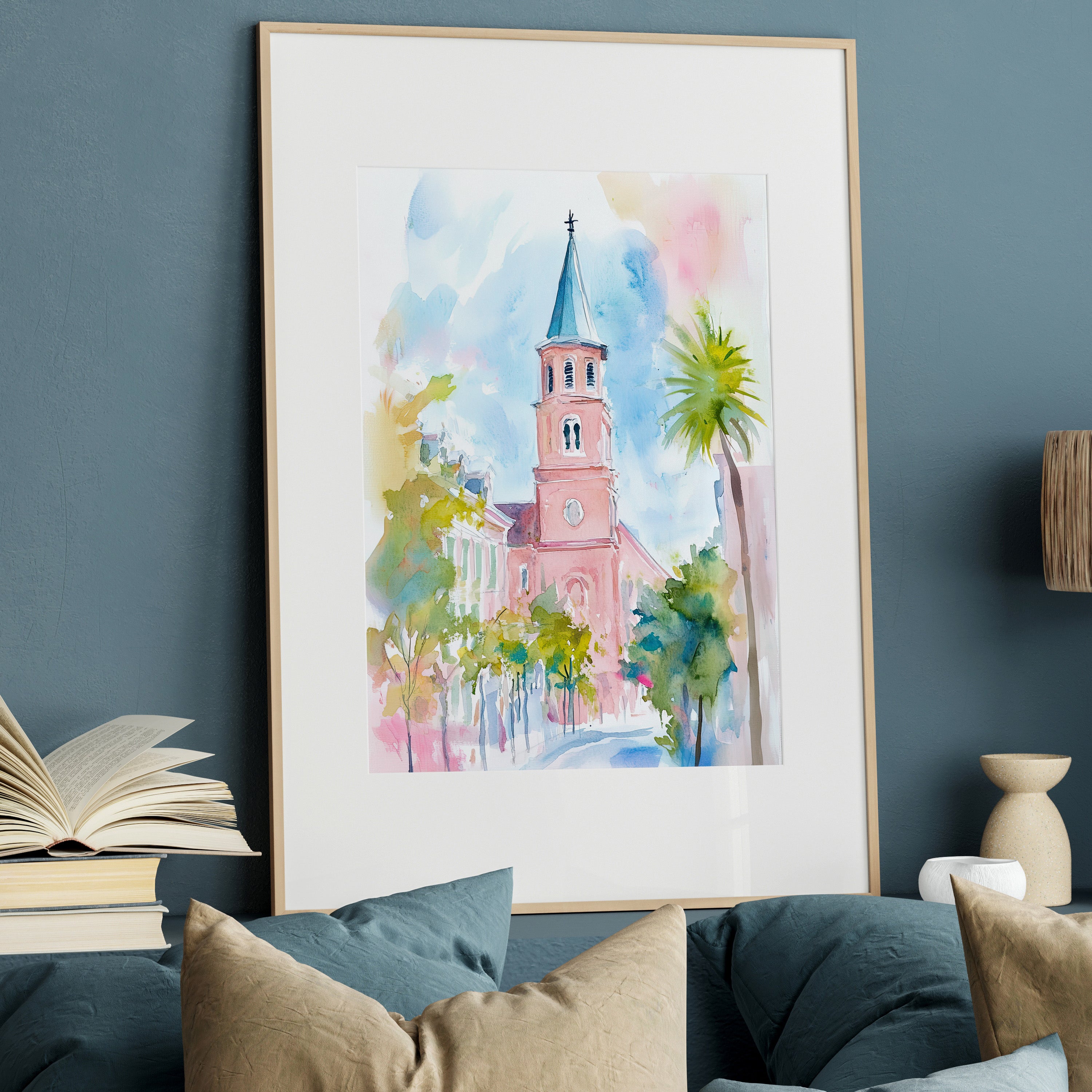 Charleston Steeple in Pastel Haze