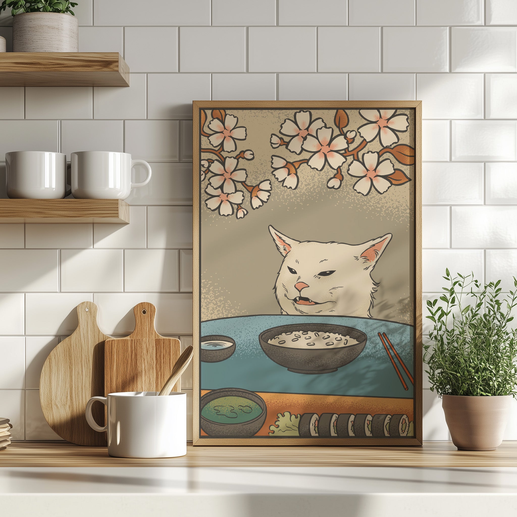 Unimpressed Cat Meme Ukiyo-e