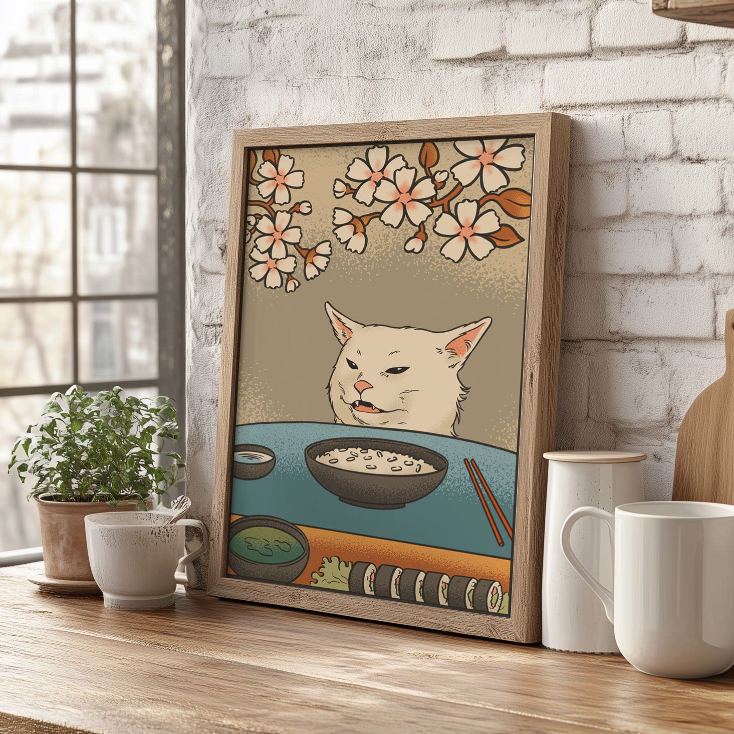 Unimpressed Cat Meme Ukiyo-e