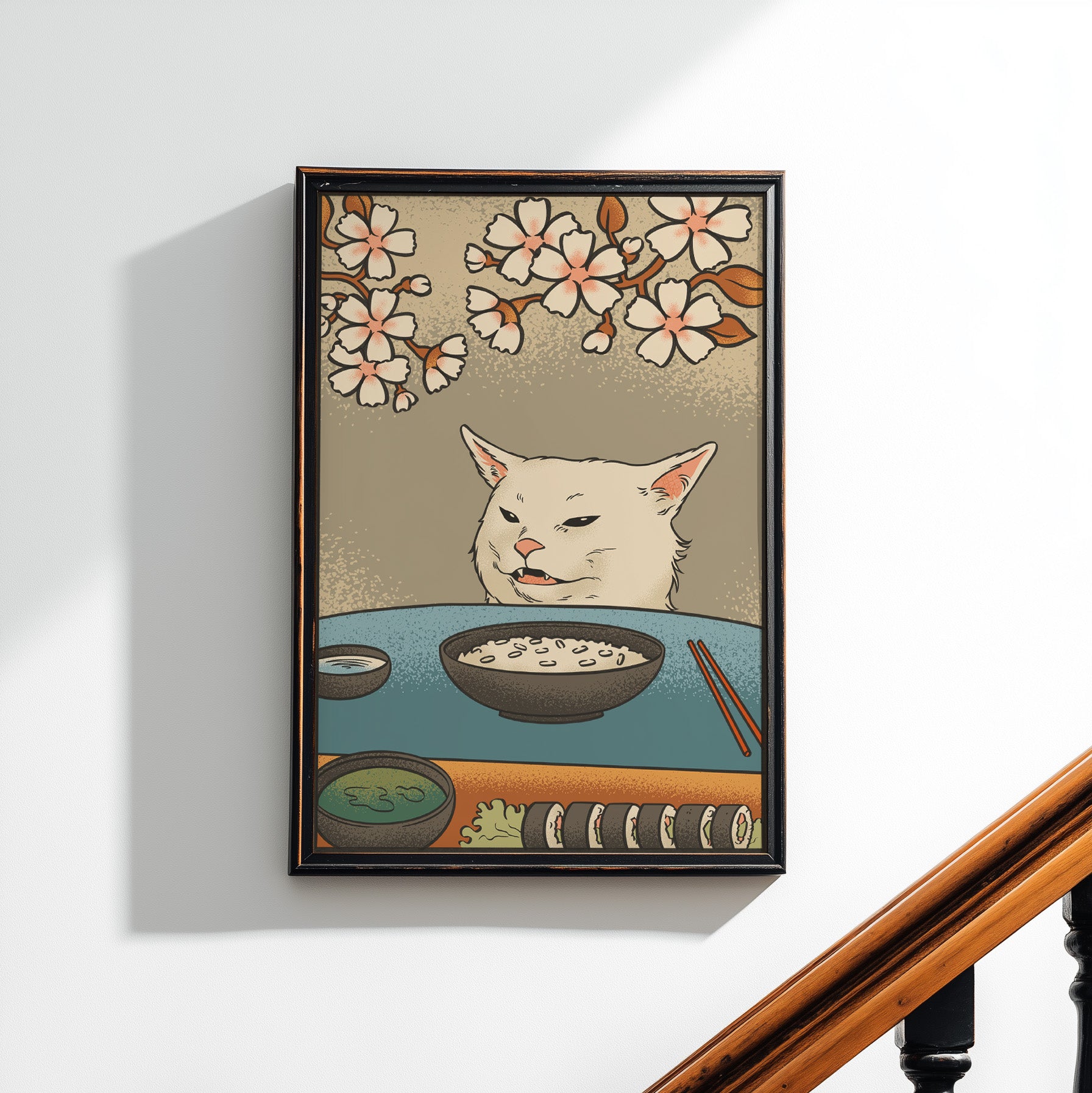 Unimpressed Cat Meme Ukiyo-e