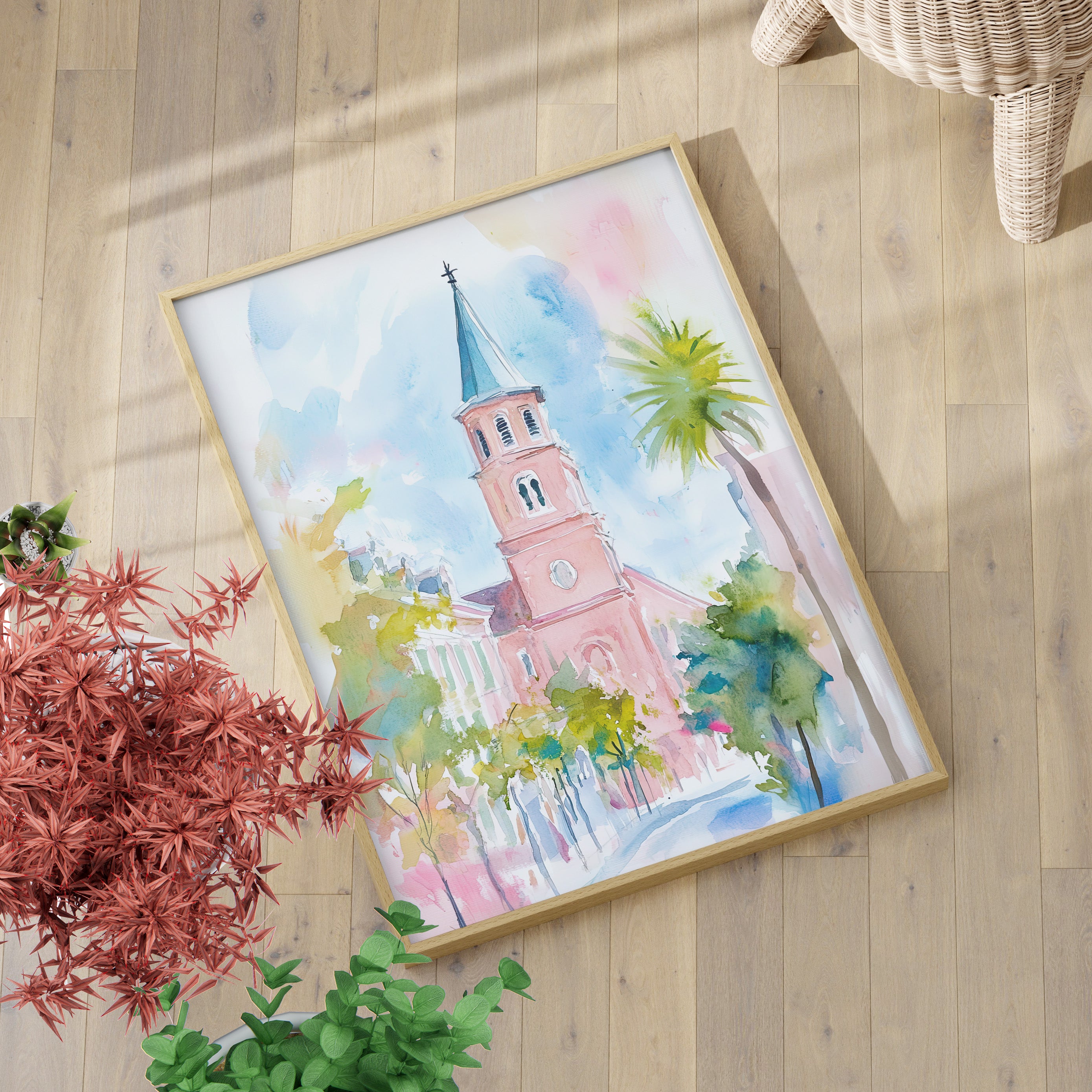 Charleston Steeple in Pastel Haze