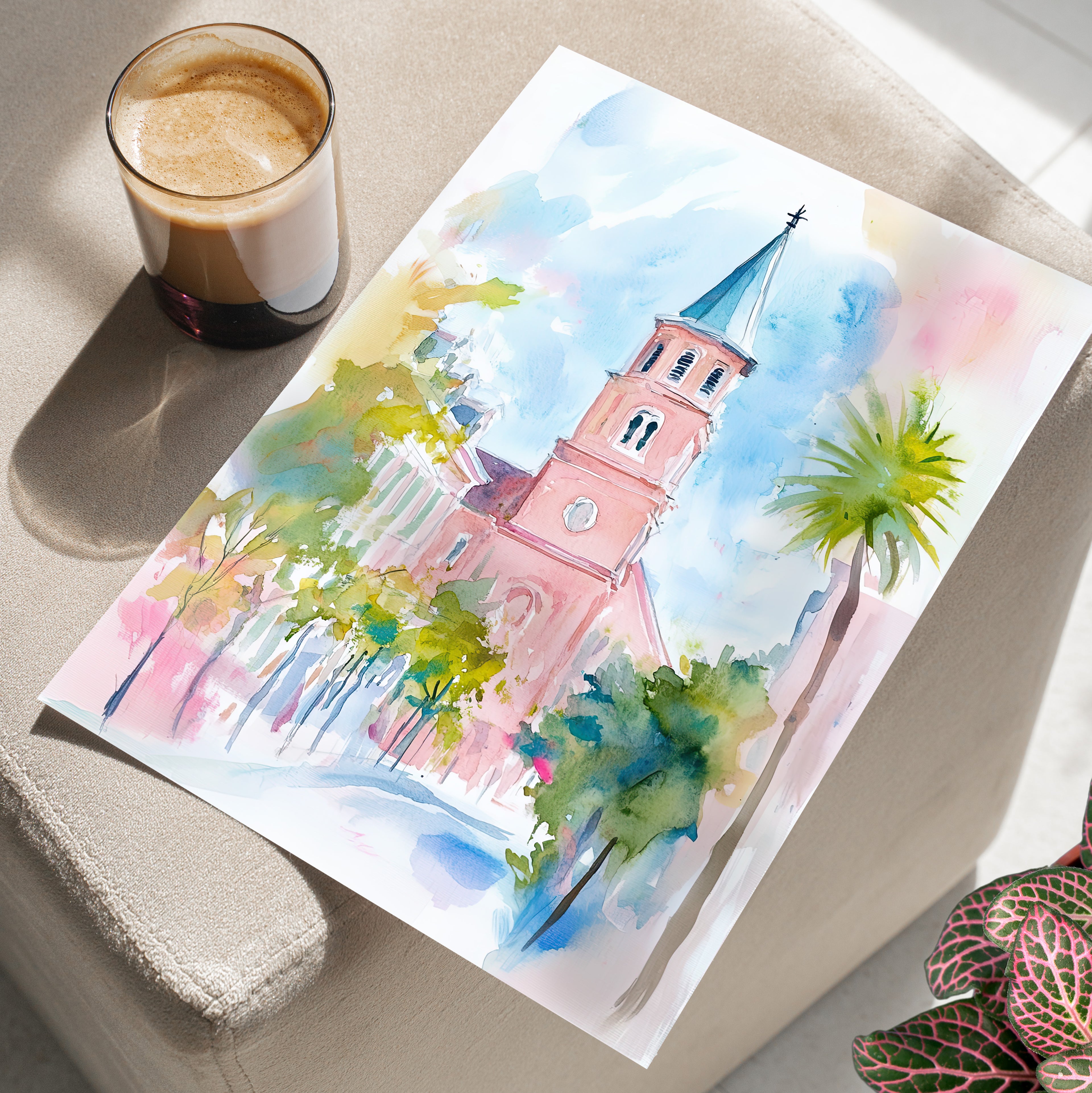 Charleston Steeple in Pastel Haze