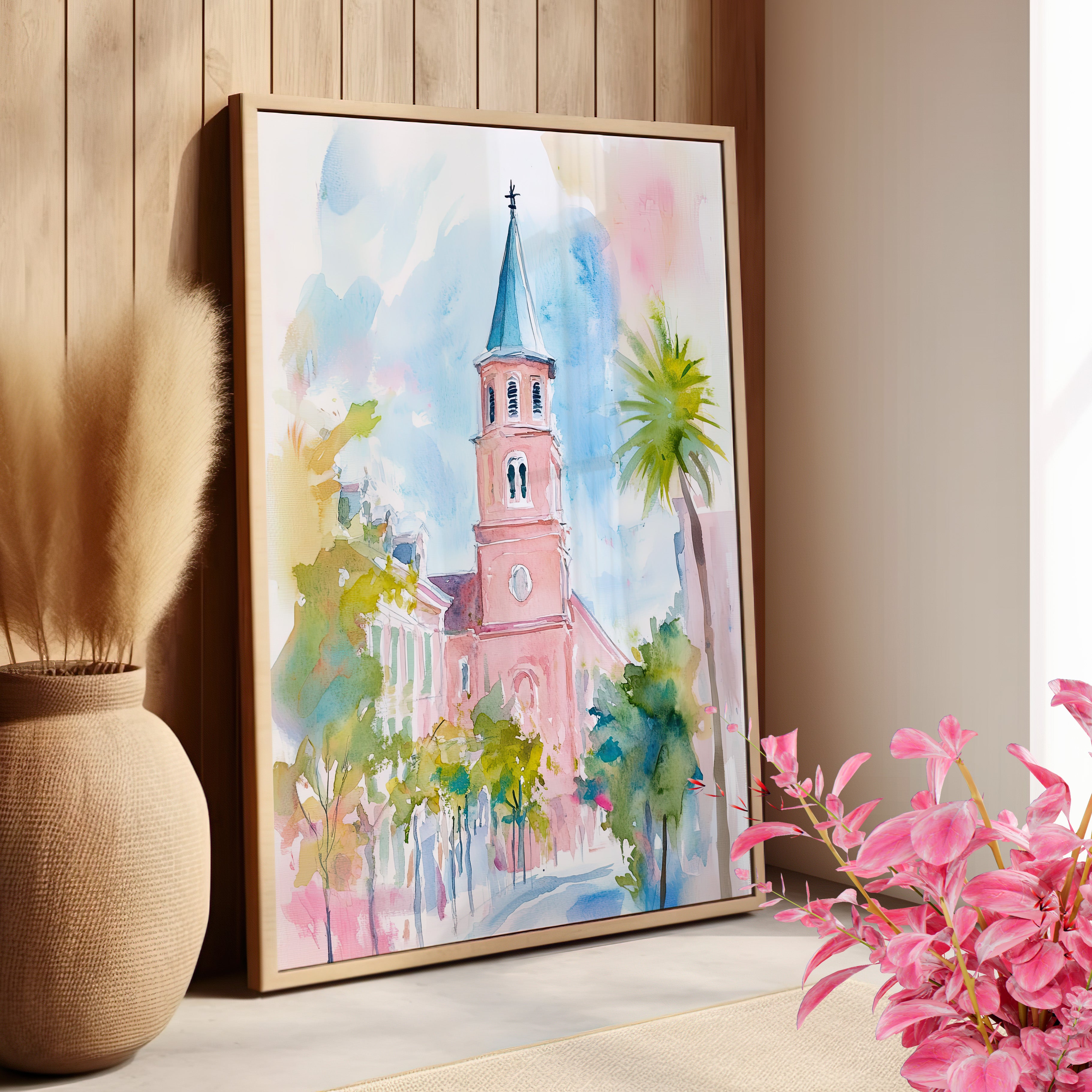 Charleston Steeple in Pastel Haze