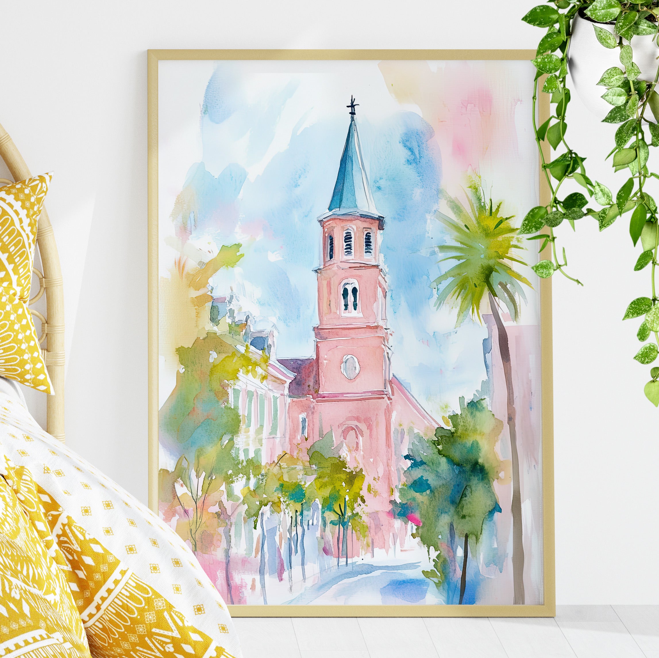 Charleston Steeple in Pastel Haze