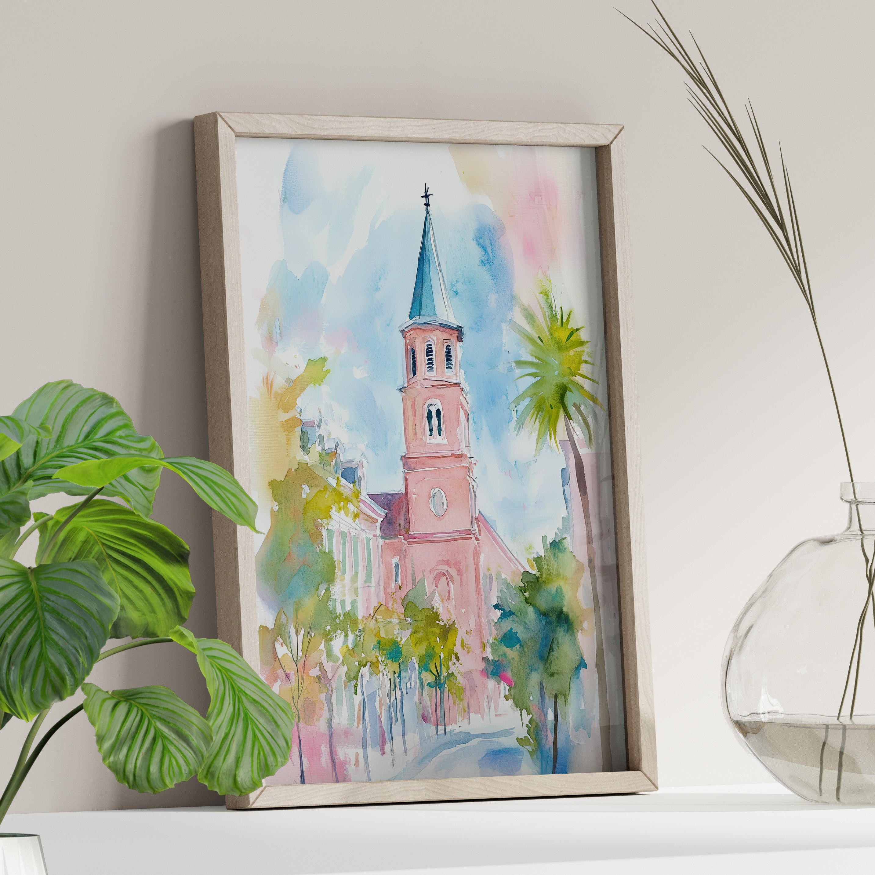 Charleston Steeple in Pastel Haze