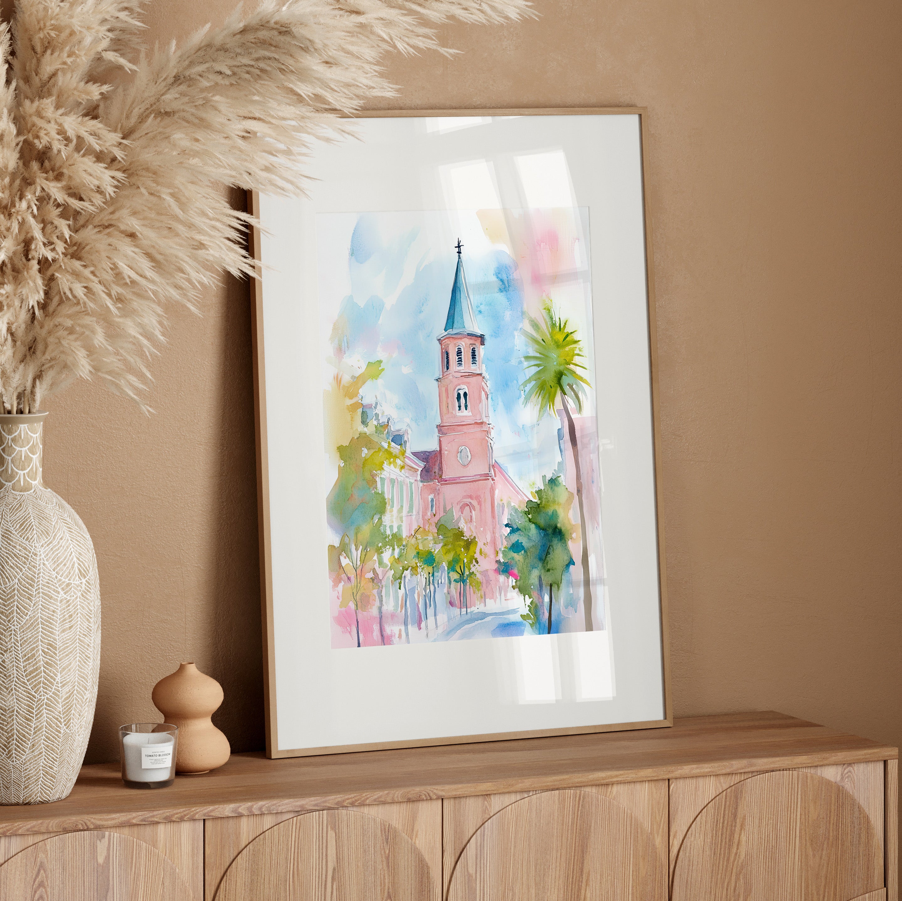 Charleston Steeple in Pastel Haze