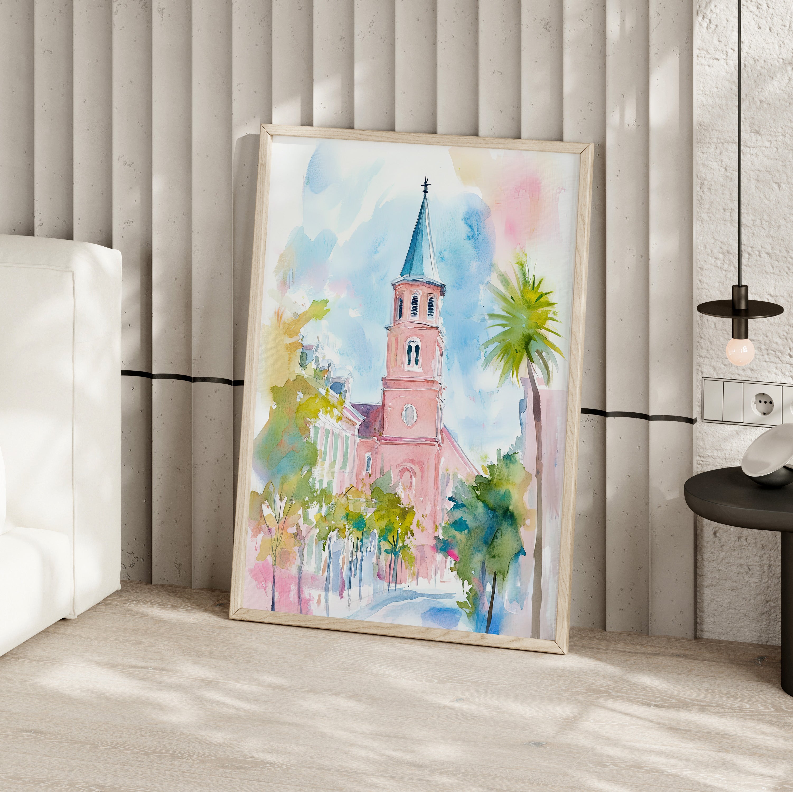 Charleston Steeple in Pastel Haze