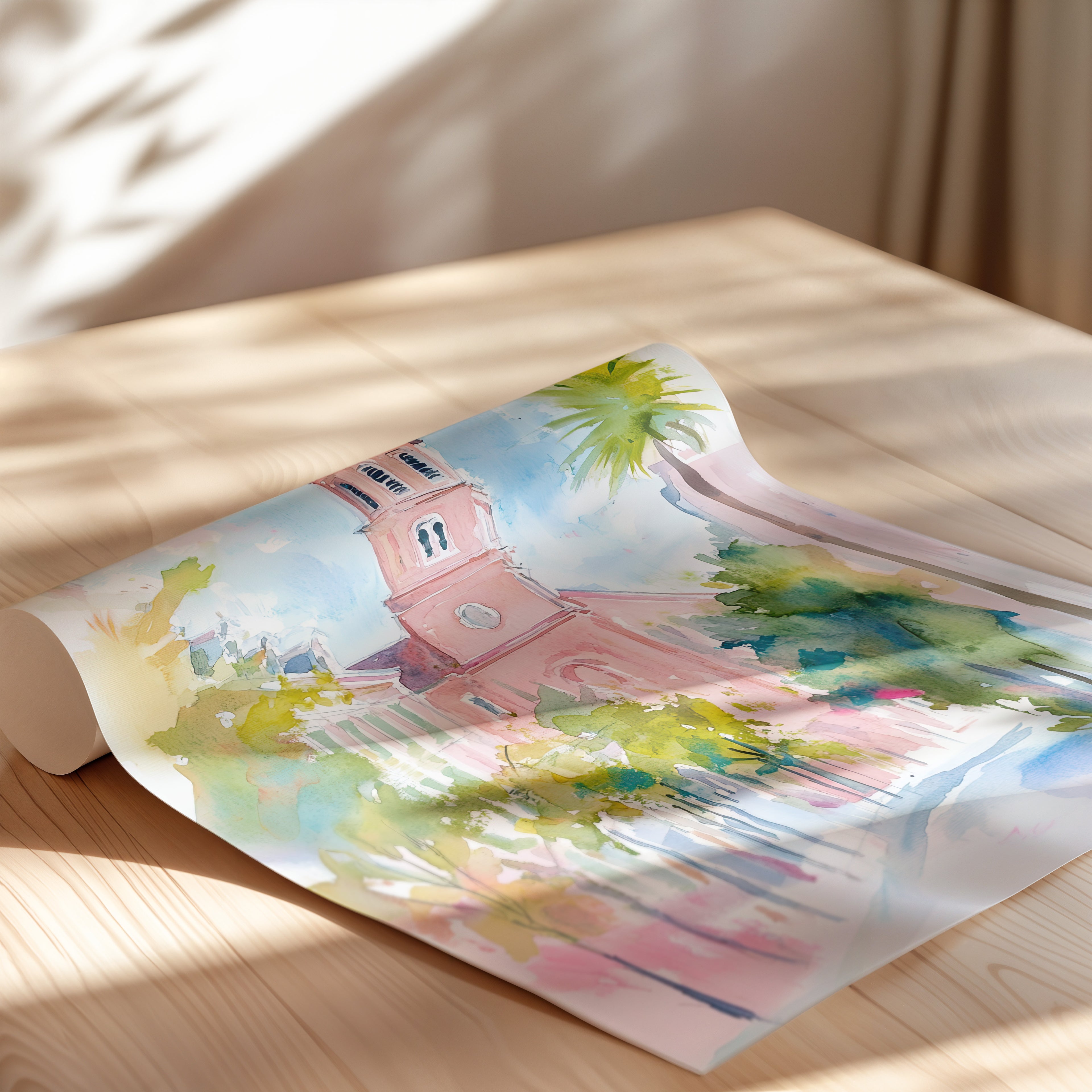 Charleston Steeple in Pastel Haze