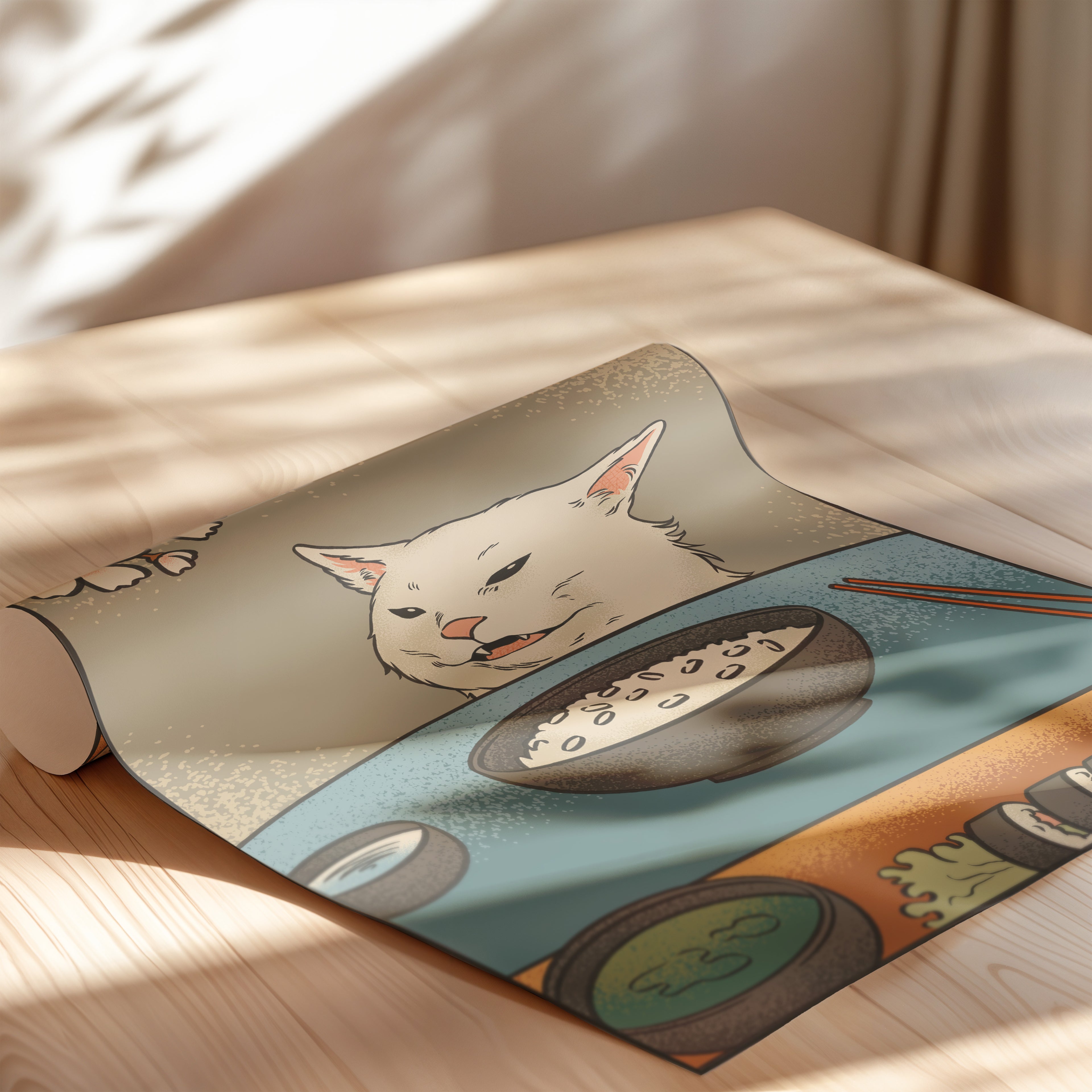 Unimpressed Cat Meme Ukiyo-e