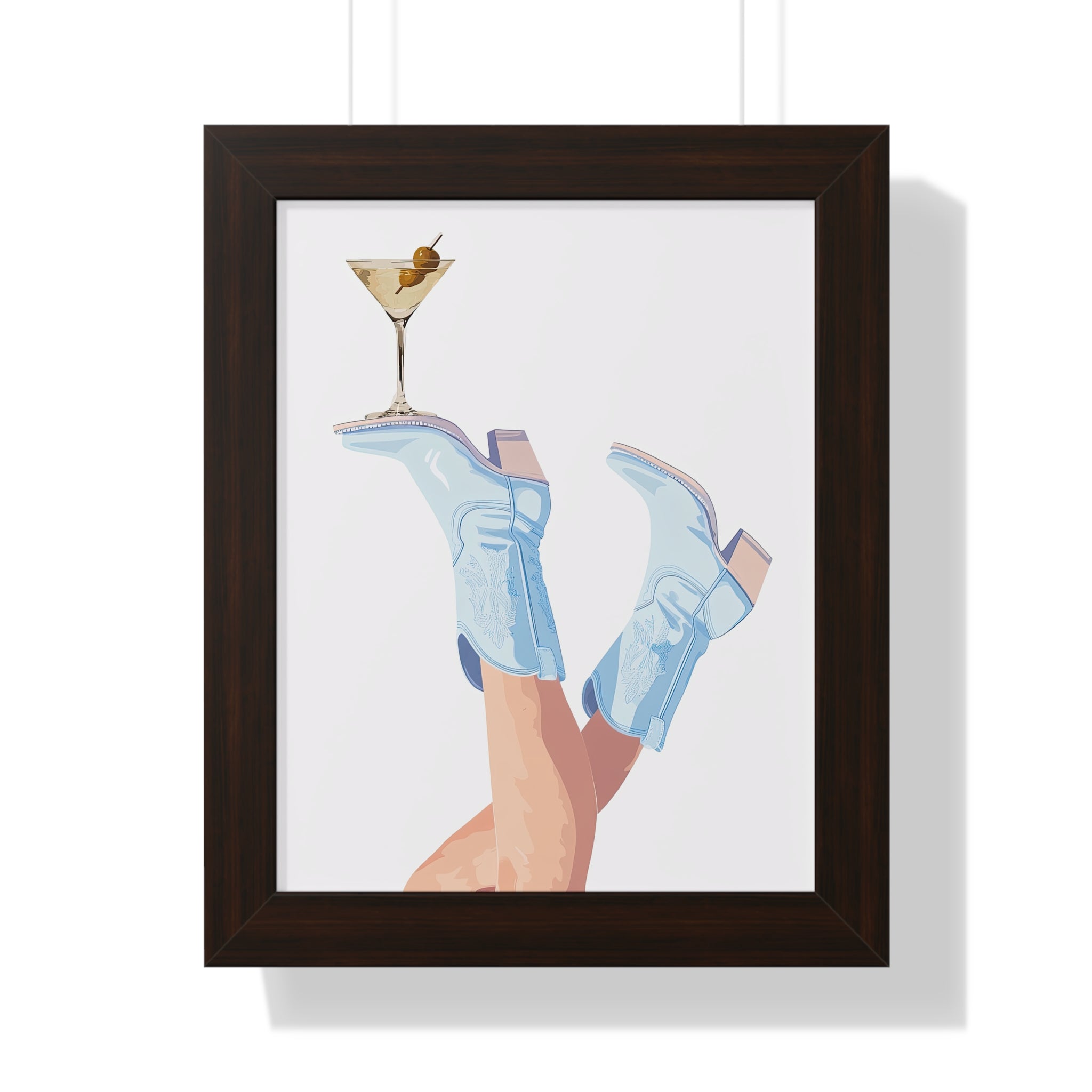 Framed Paper Print - Boots Up, Cheers Babe