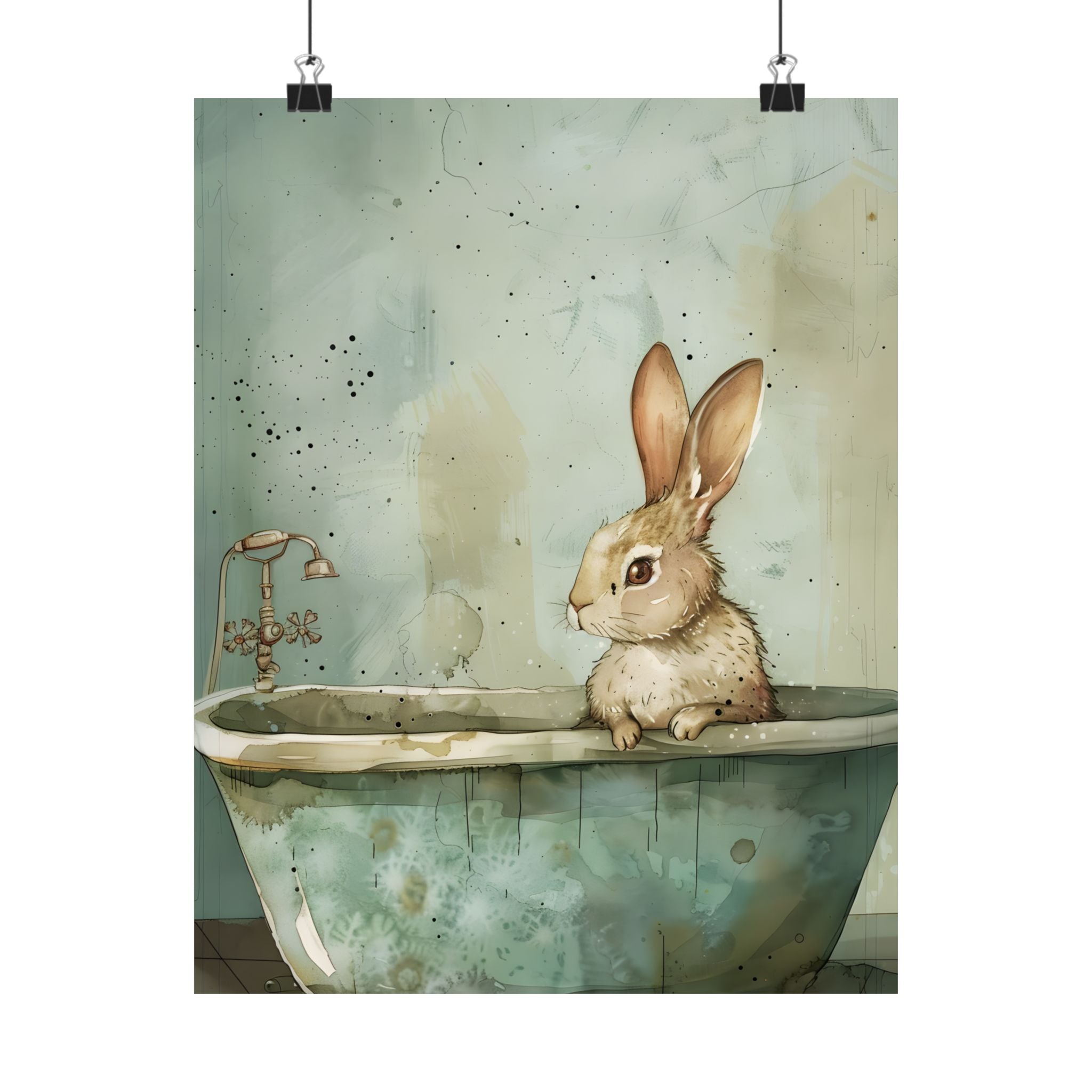 Bunny Bath Day Whimsy