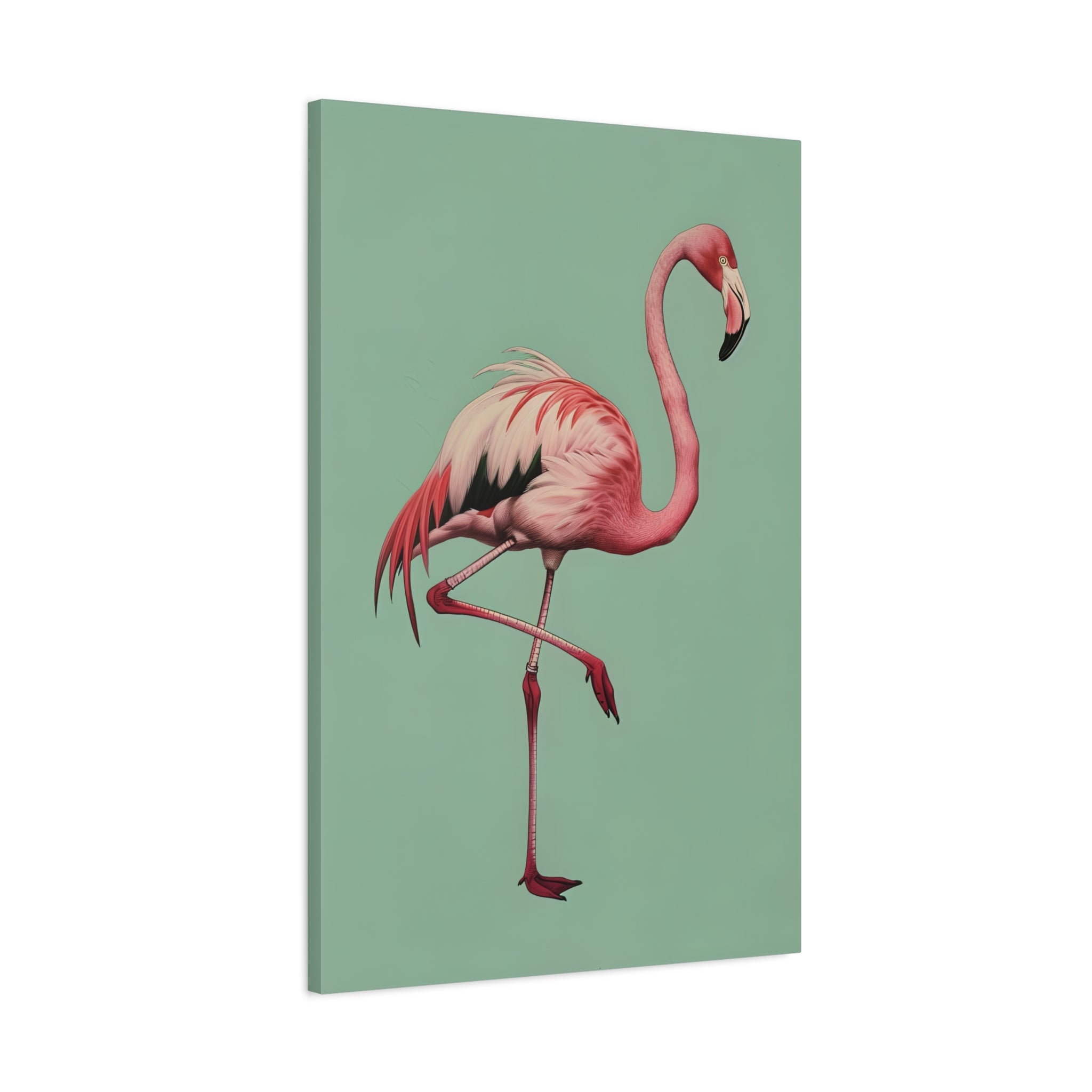 1.25" Matte Canvas - Pink Flamingo Tropical