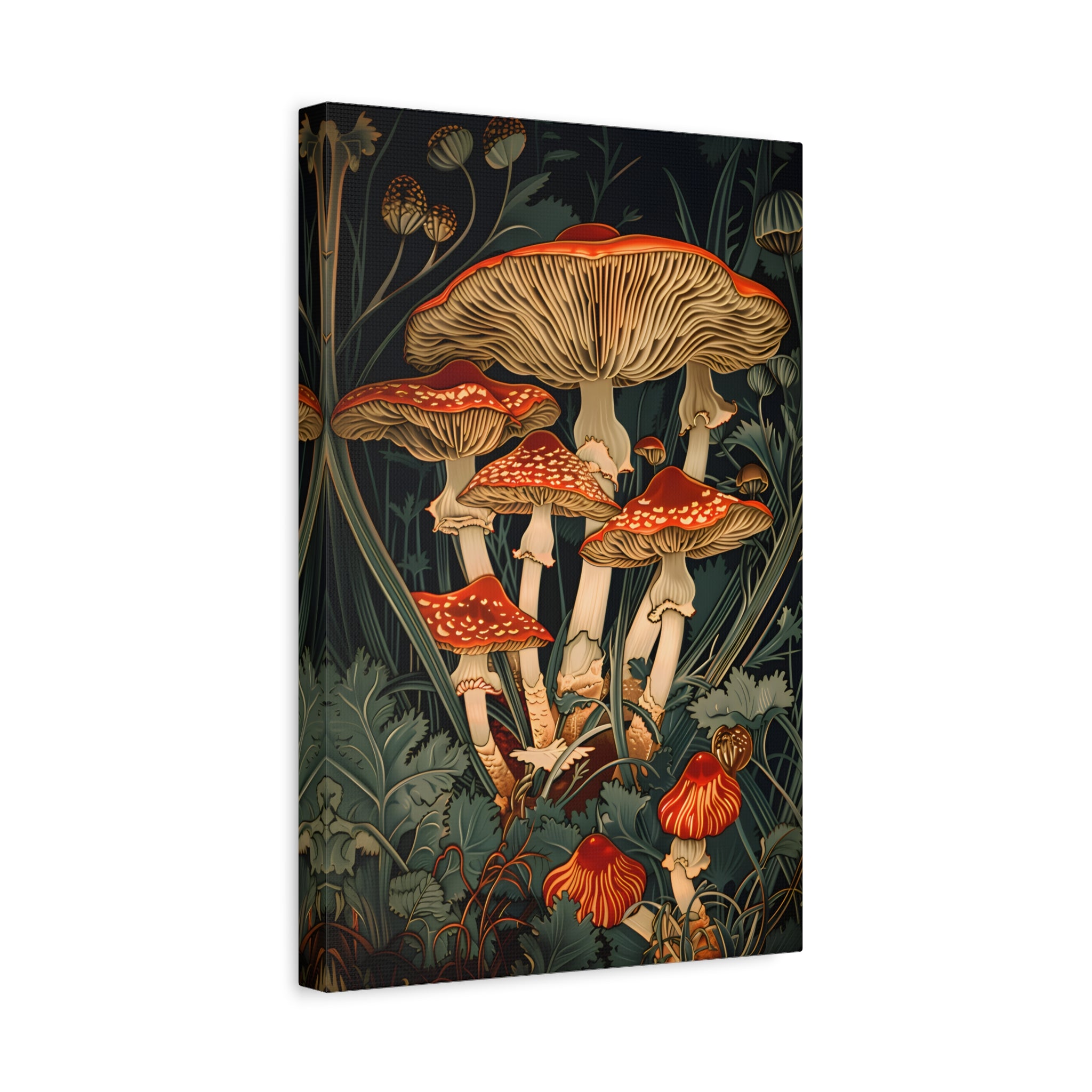 1.25" Matte Canvas - Woodland Mushrooms Revival