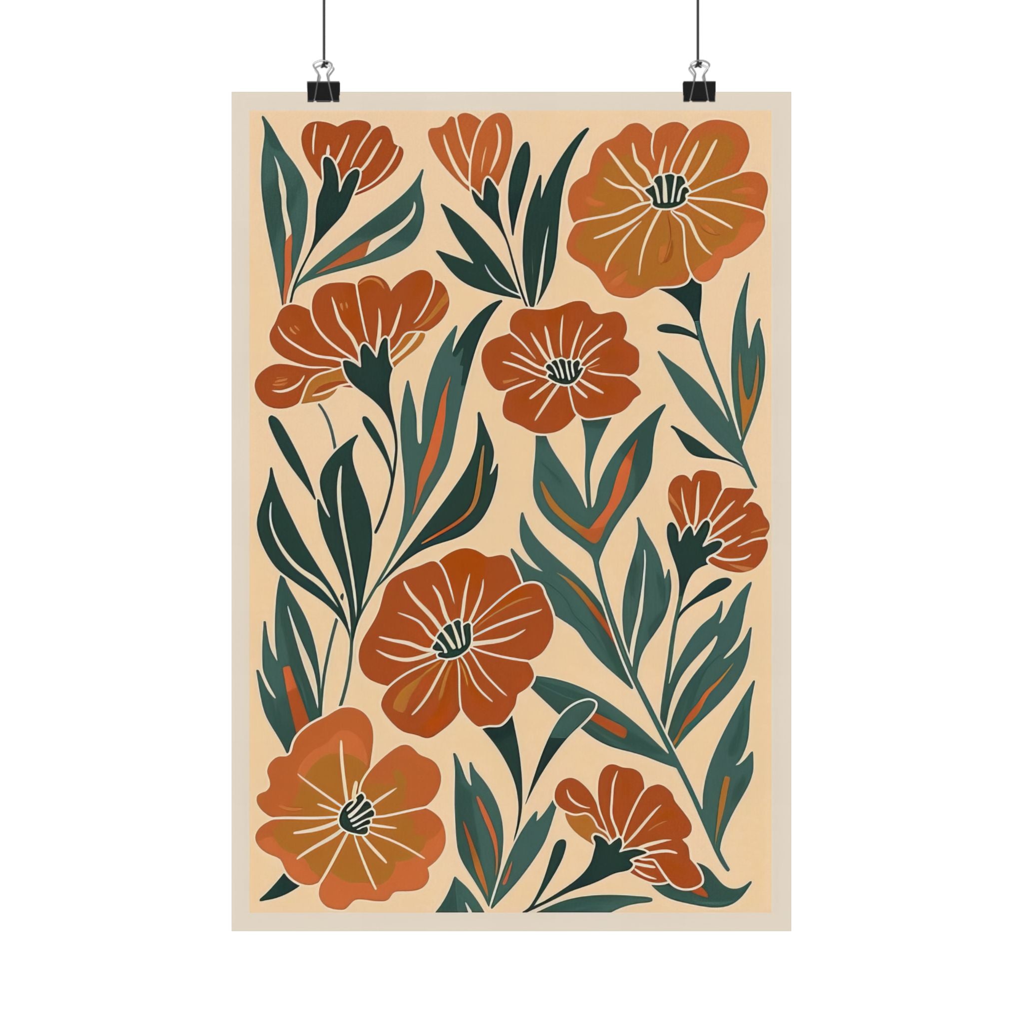 Burnt Orange Boho Blossoms