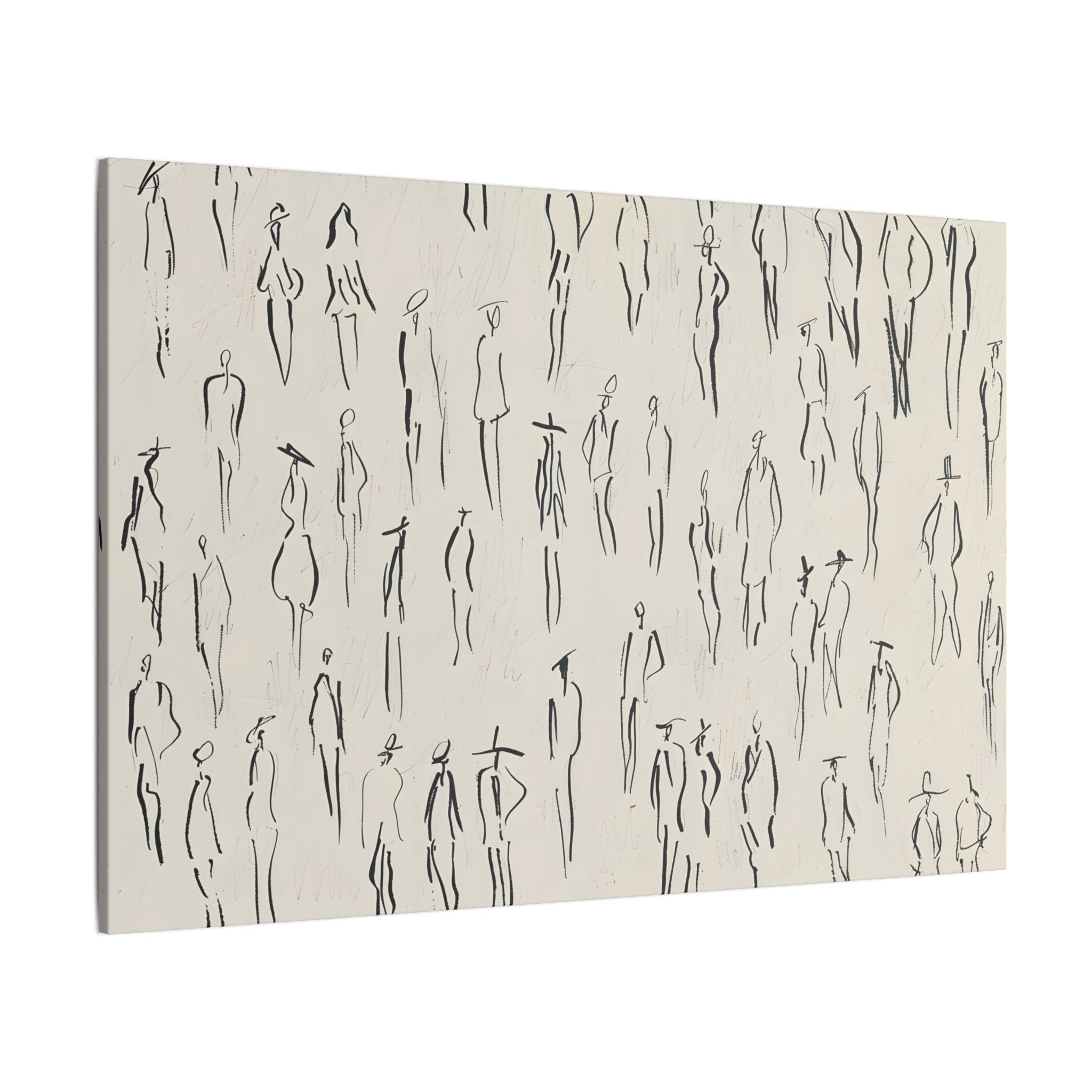 .75" Matte Canvas - Crowd in Motion Linework