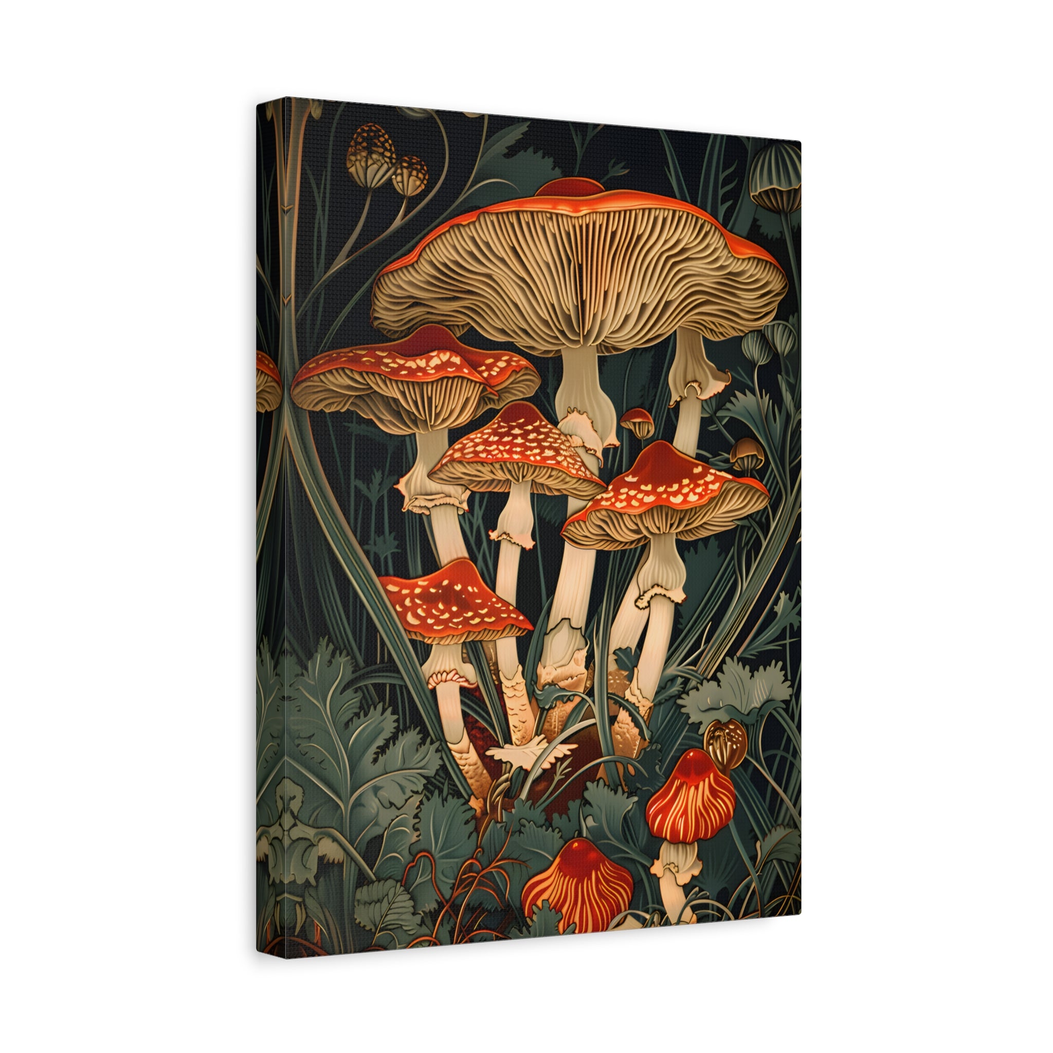 1.25" Matte Canvas - Woodland Mushrooms Revival