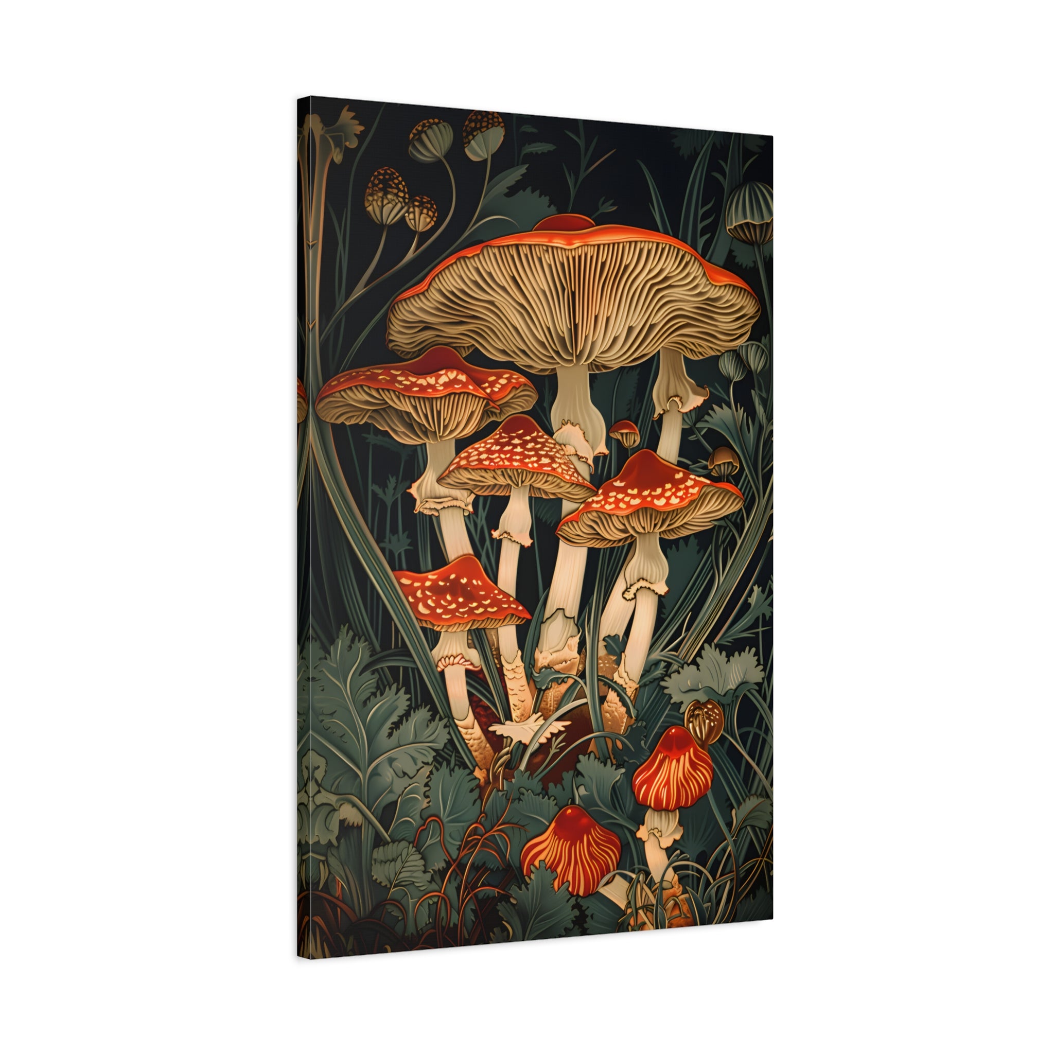 1.25" Matte Canvas - Woodland Mushrooms Revival