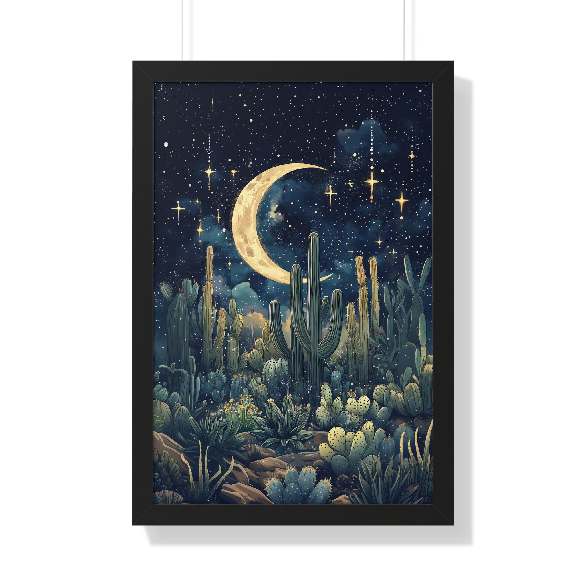 Framed Paper Print - Dreamy Desert Night