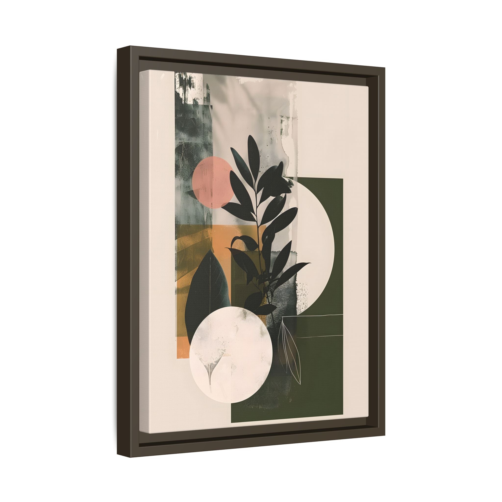 Framed Canvas - Earthy Geometric Botanicals