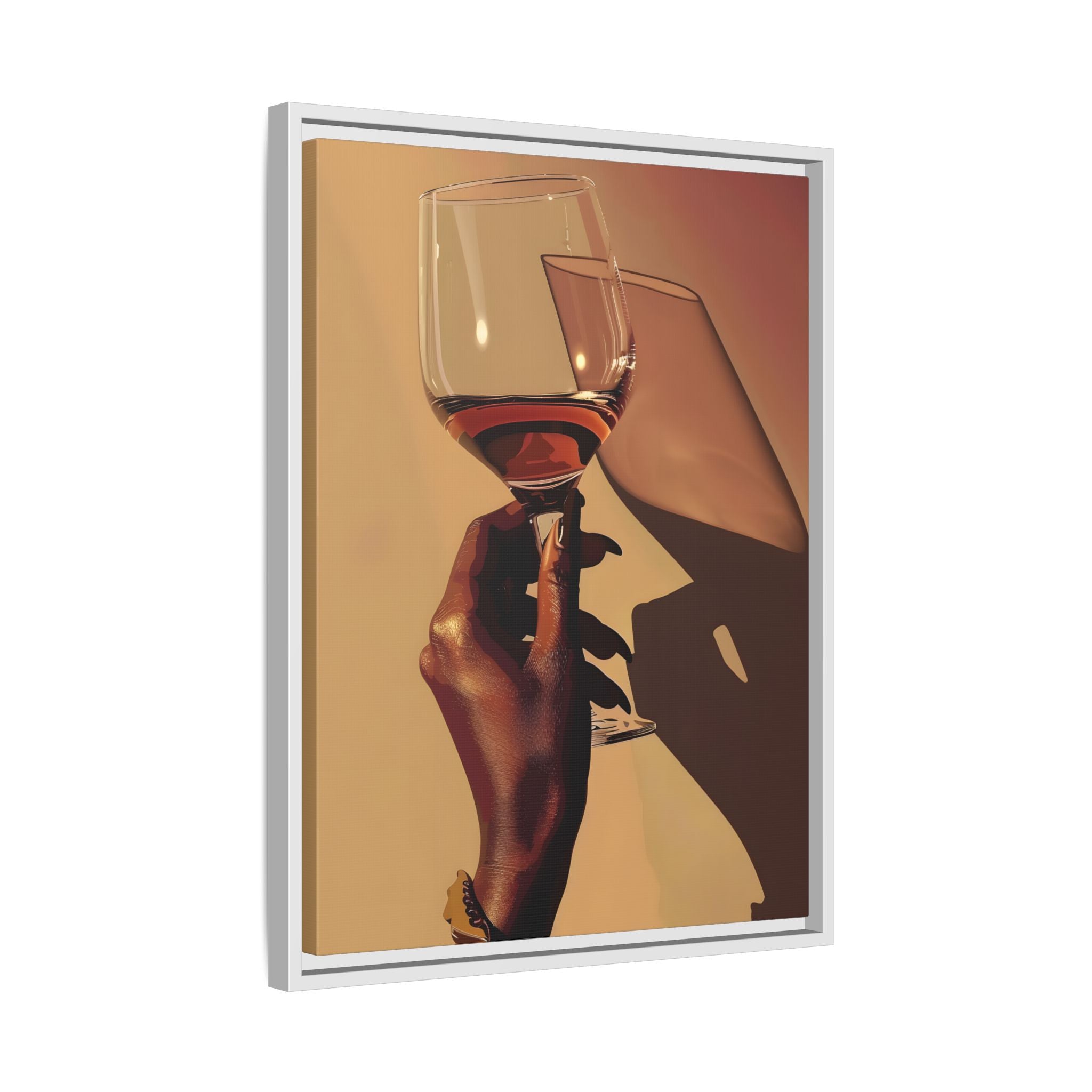 Framed Canvas - Golden Hour Wine Toast