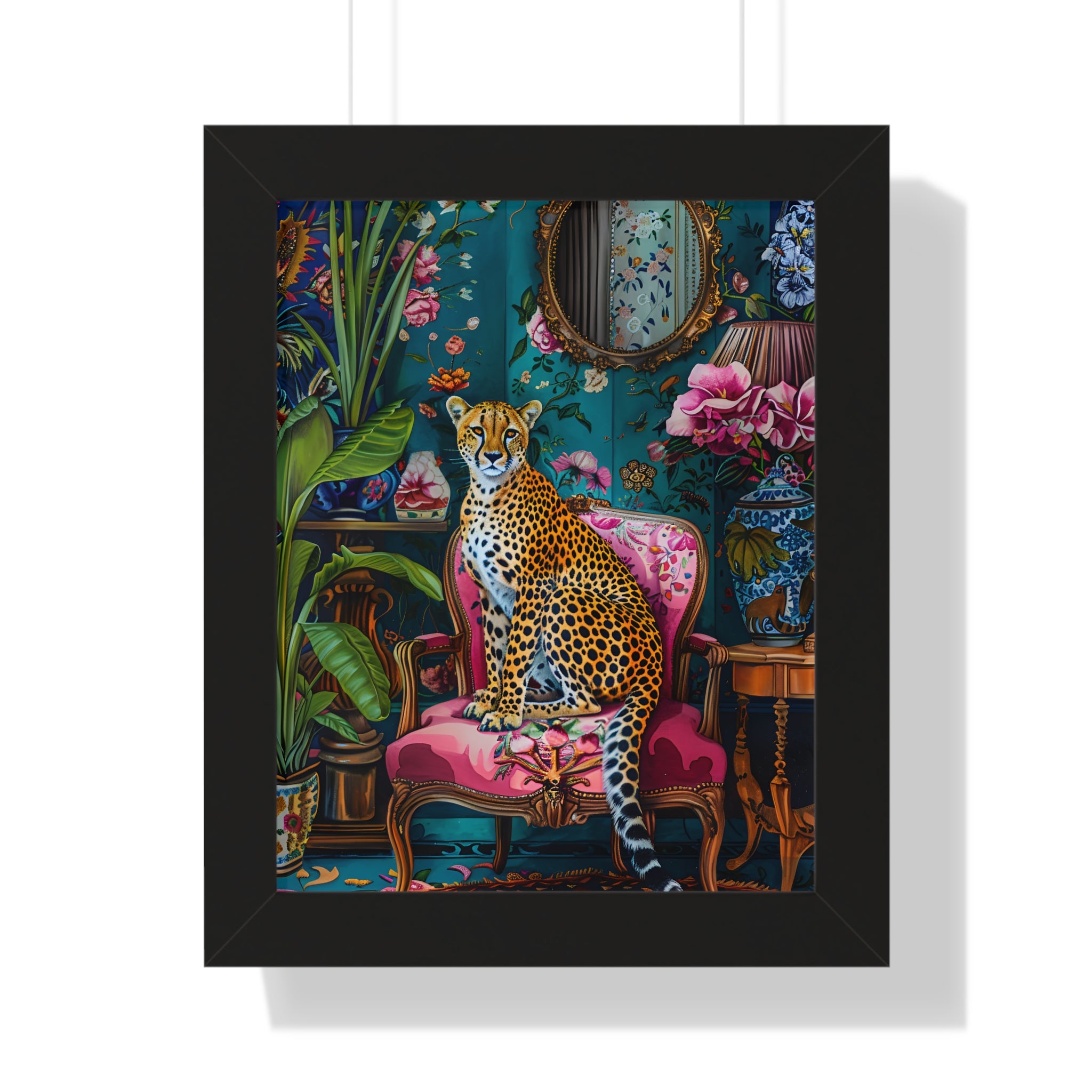 Framed Paper Print - Regal Cheetah Reverie