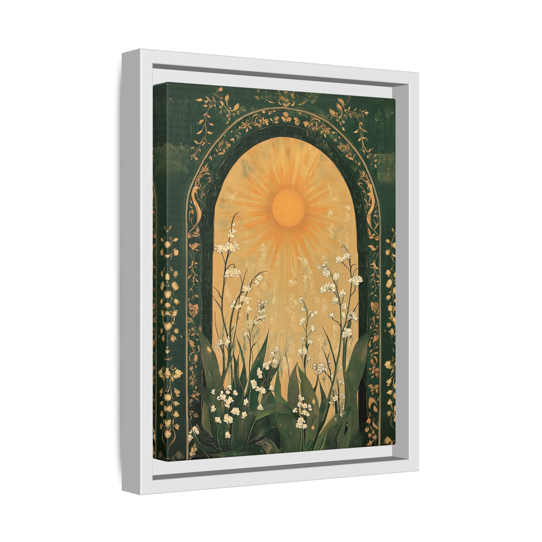 Framed Canvas - Lily of the Valley Archway