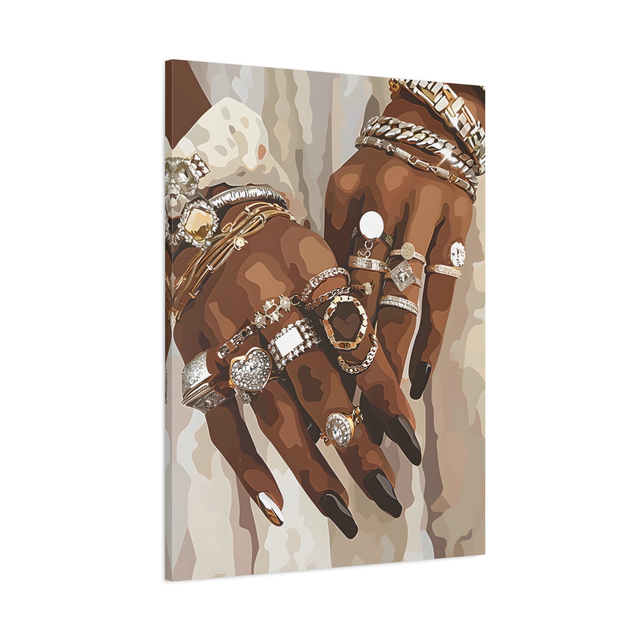 1.25" Matte Canvas - Layered Luxe Jewelry Hands