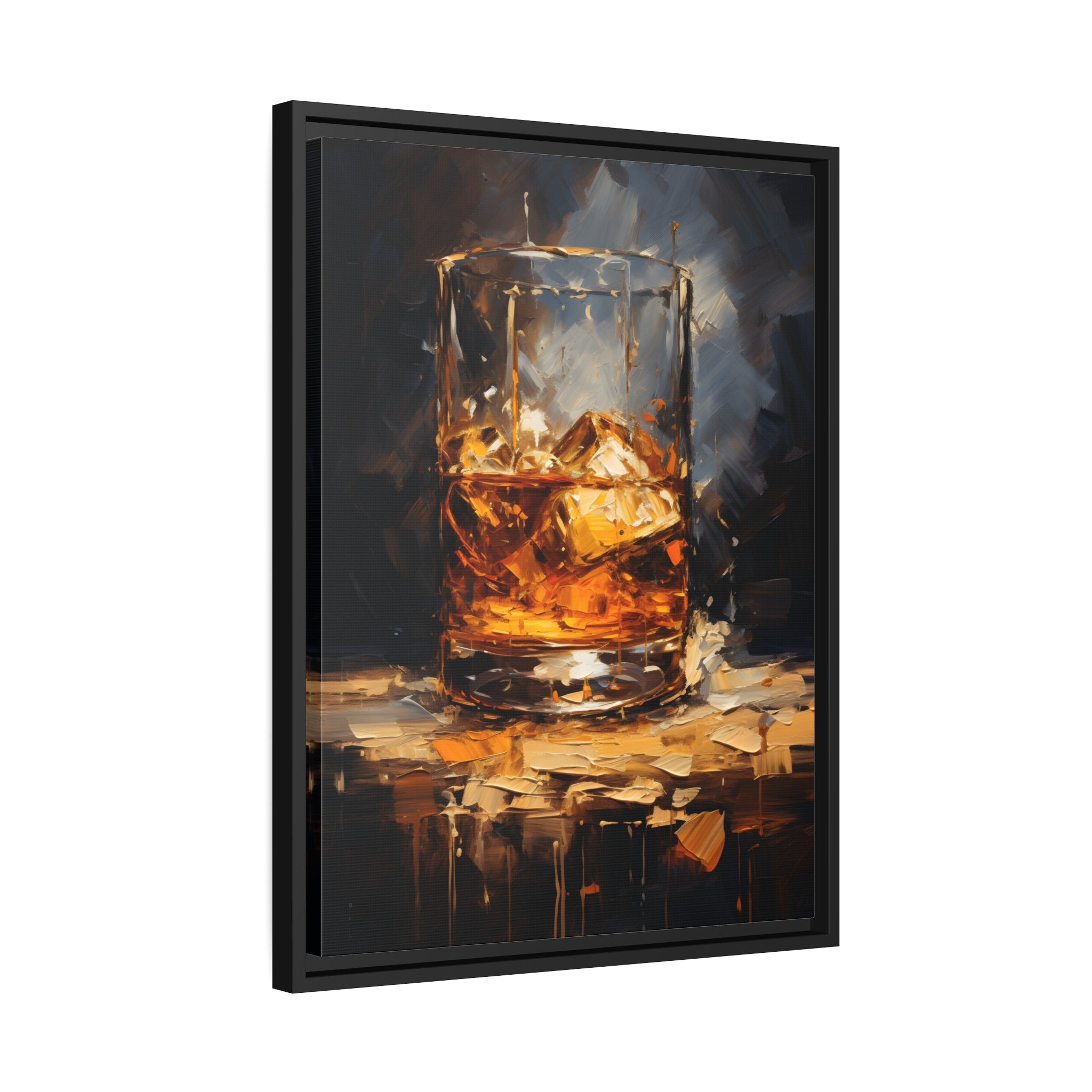 Framed Canvas - Liquid Gold Illuminated