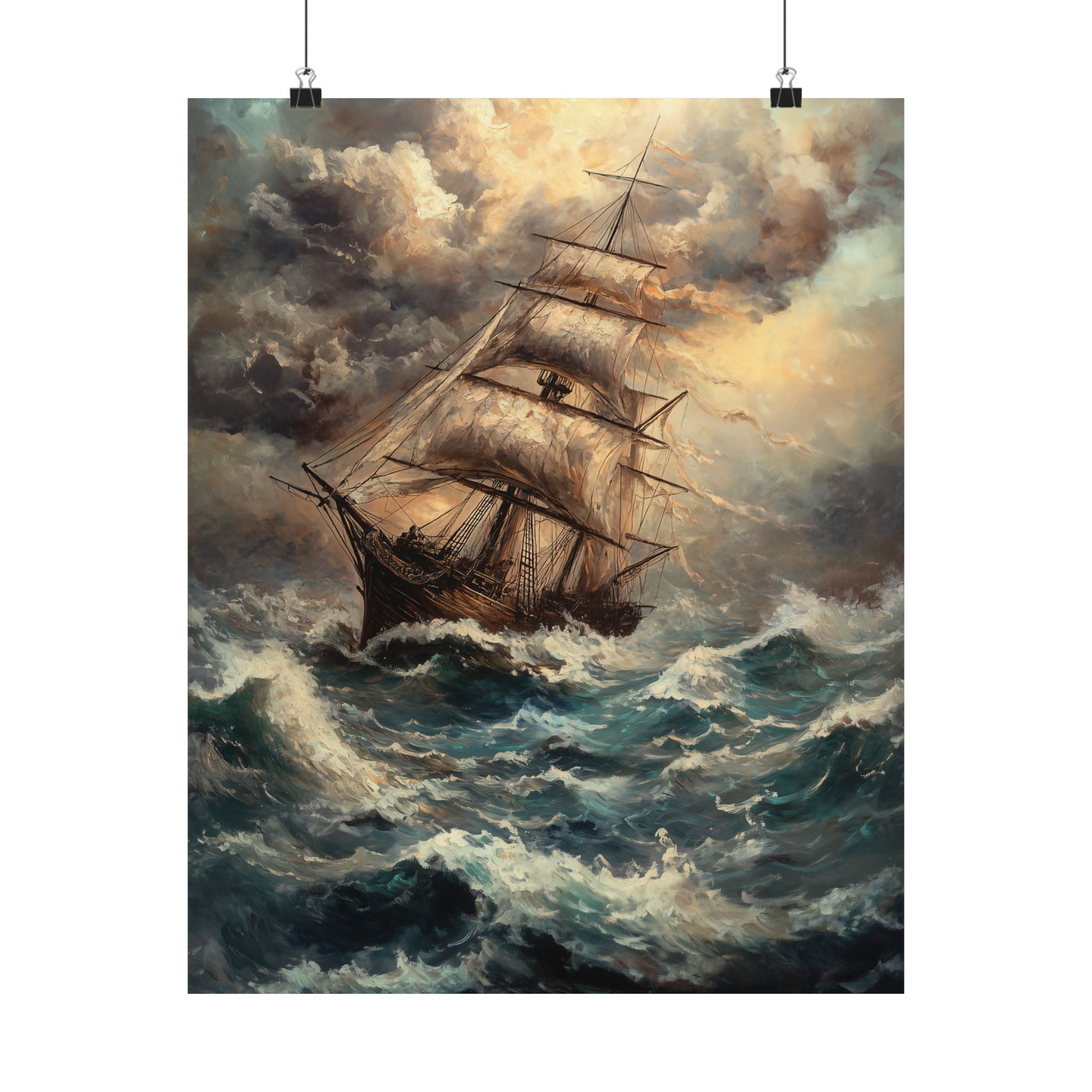 Stormy Voyage Sailing Ship