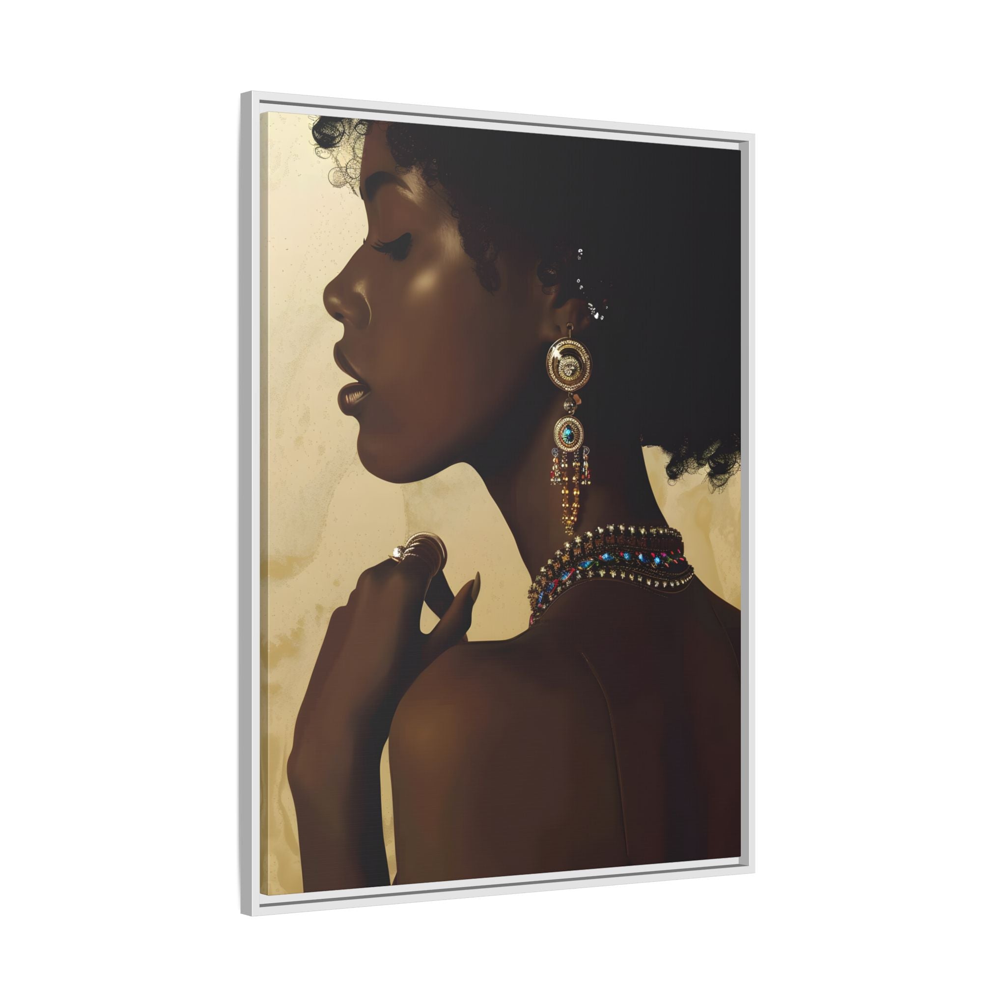 Framed Canvas - Regal Jewel Toned Muse