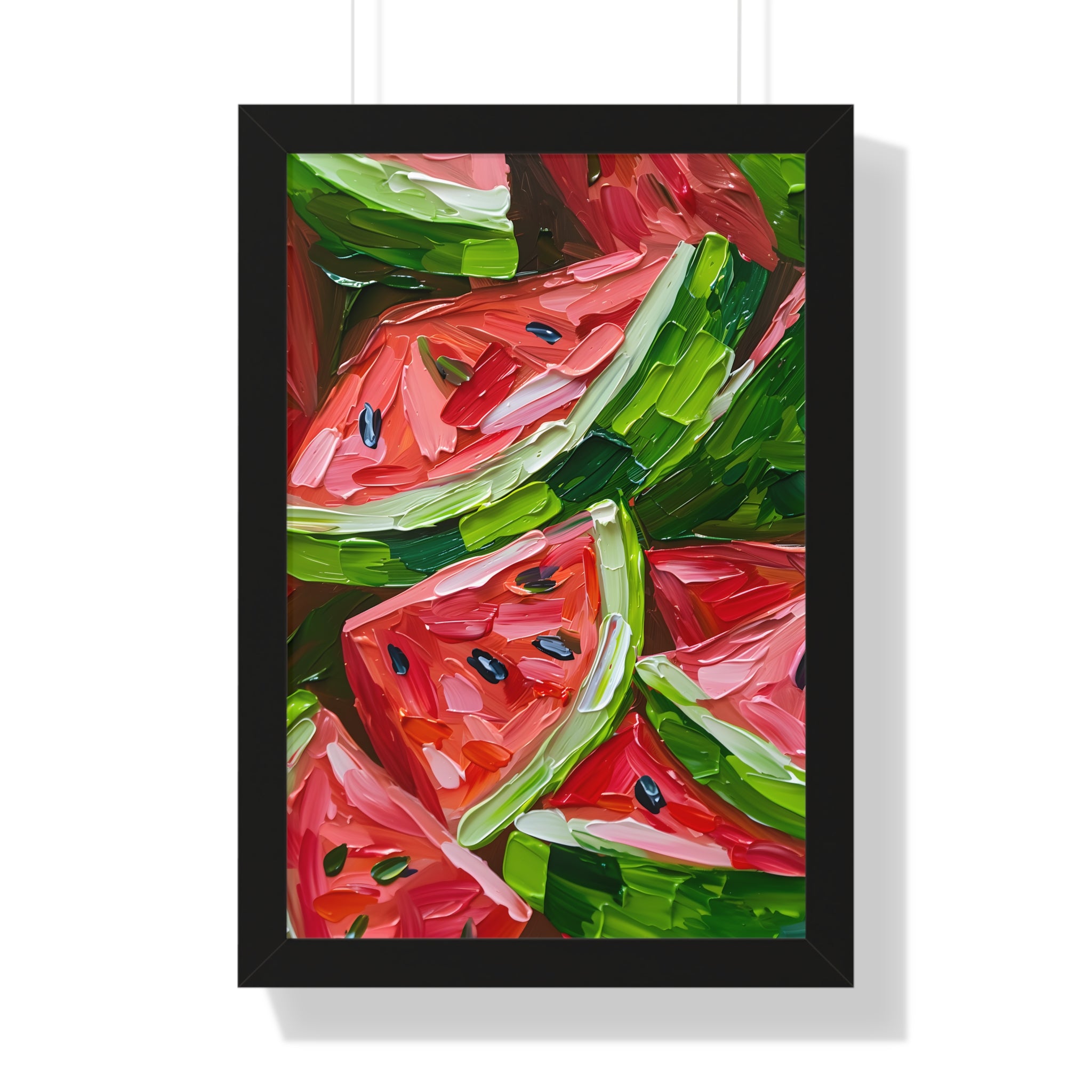 Framed Paper Print - Juicy Watermelon Slices