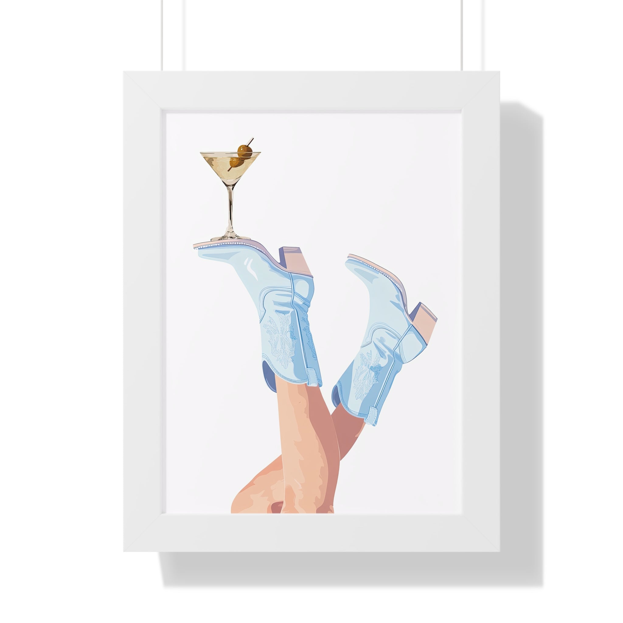 Framed Paper Print - Boots Up, Cheers Babe