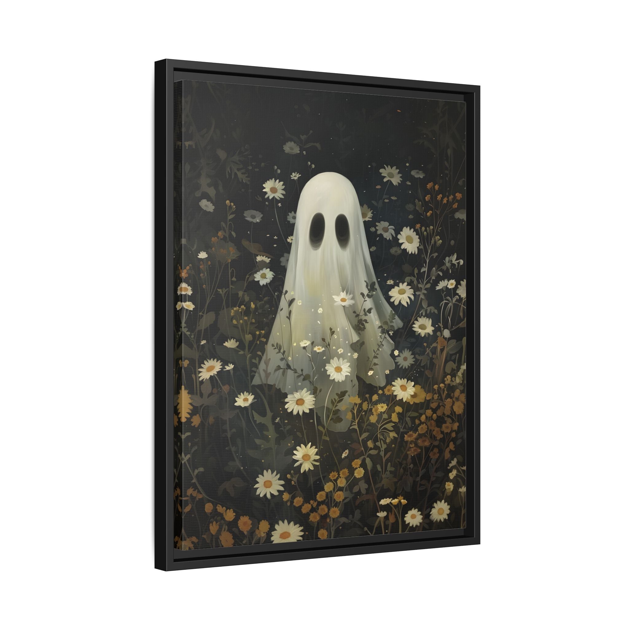Framed Canvas - Daisy Meadow Ghost