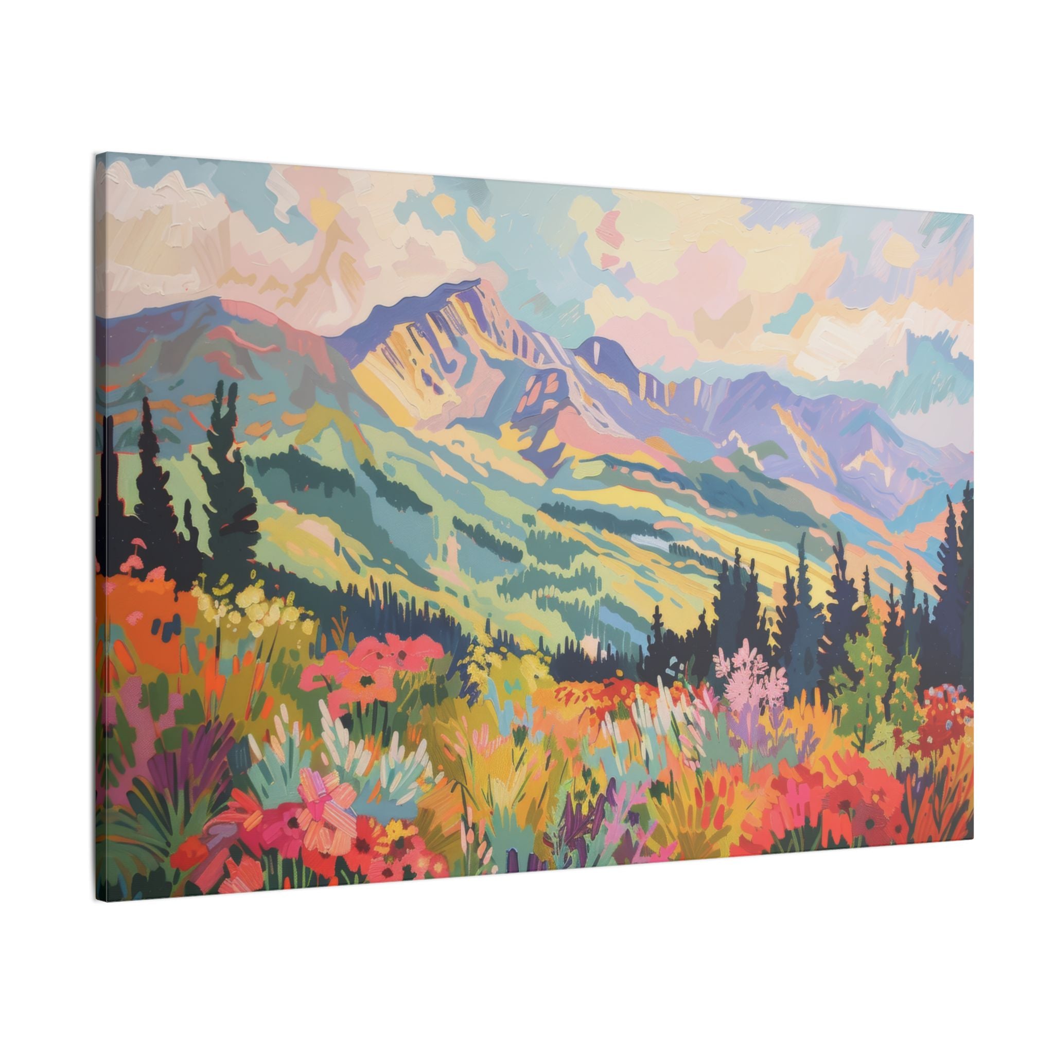 .75" Matte Canvas - Rocky Mountain Wildflower Bliss